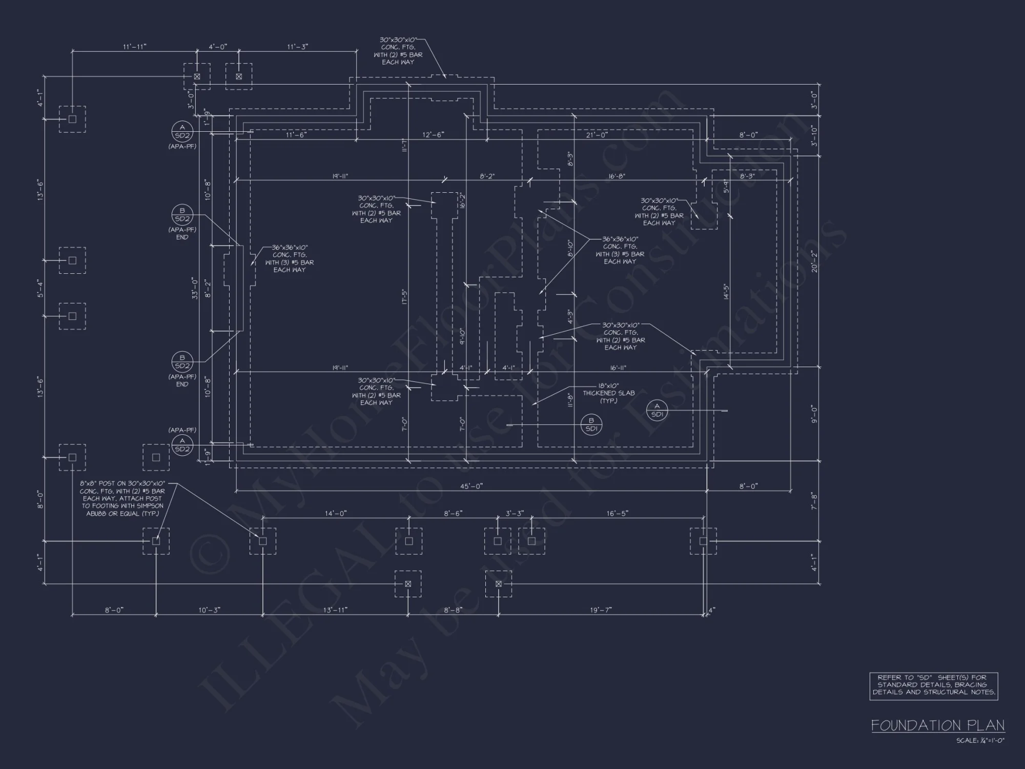 Modern house Plan with 5 Bedrooms, Floor Plans & Blueprints