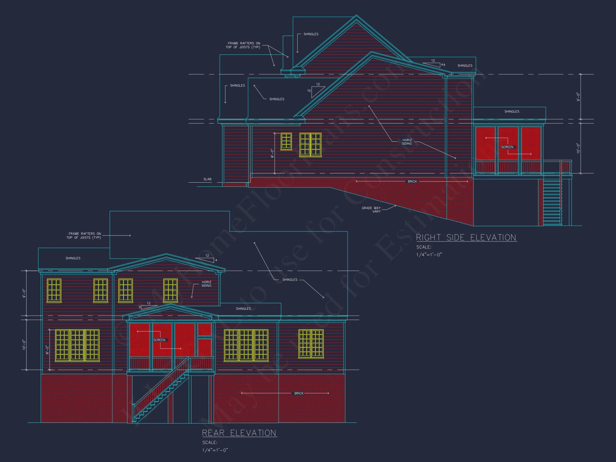 Modern Two-Story house Plan with CAD Architecture Designs