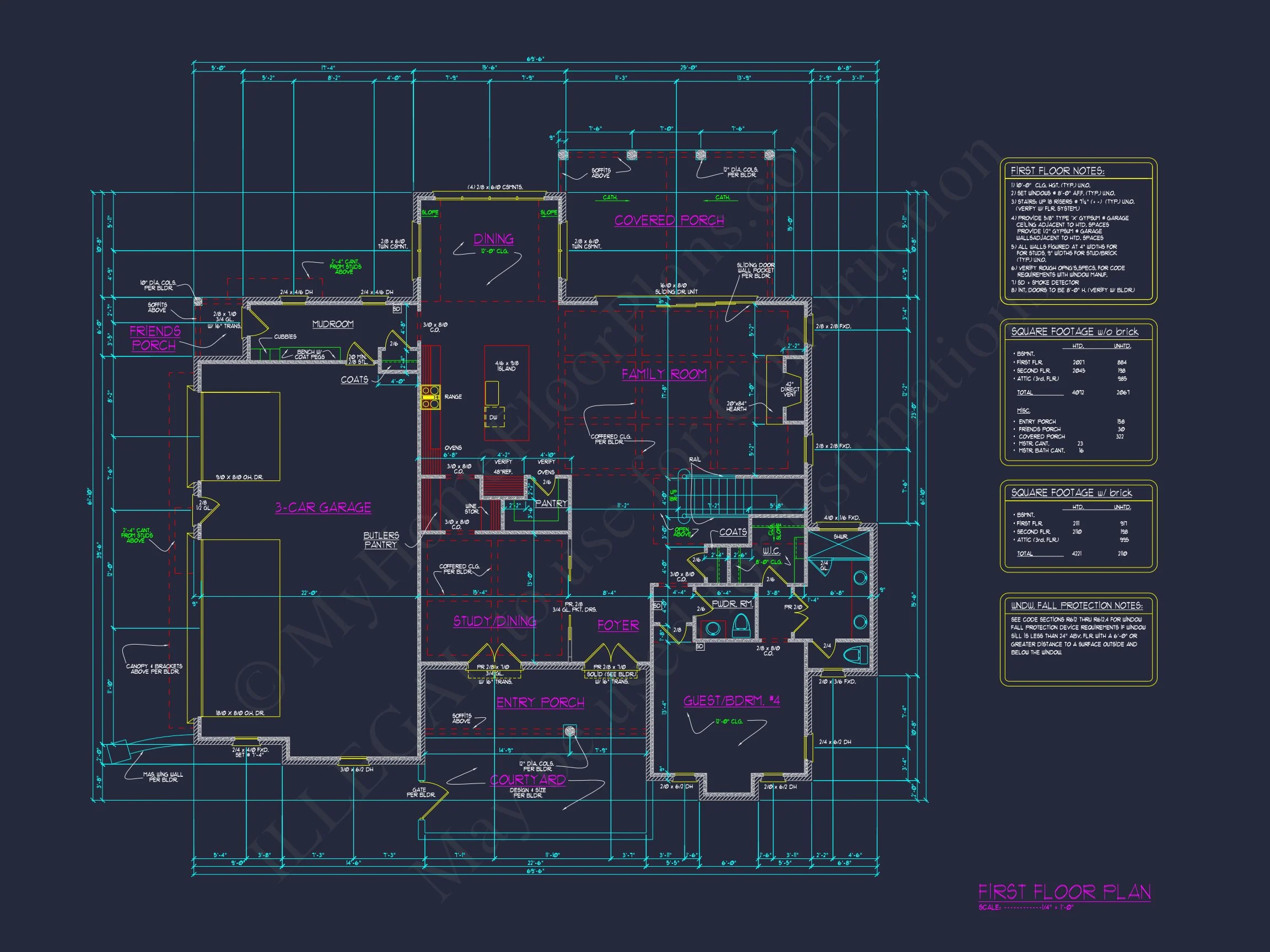17-1427 HOUSE PLAN - Elegant House Plan with Spacious Floor Design and CAD Blueprint 9 Elegant house Plan with Spacious Floor Design and CAD Blueprint