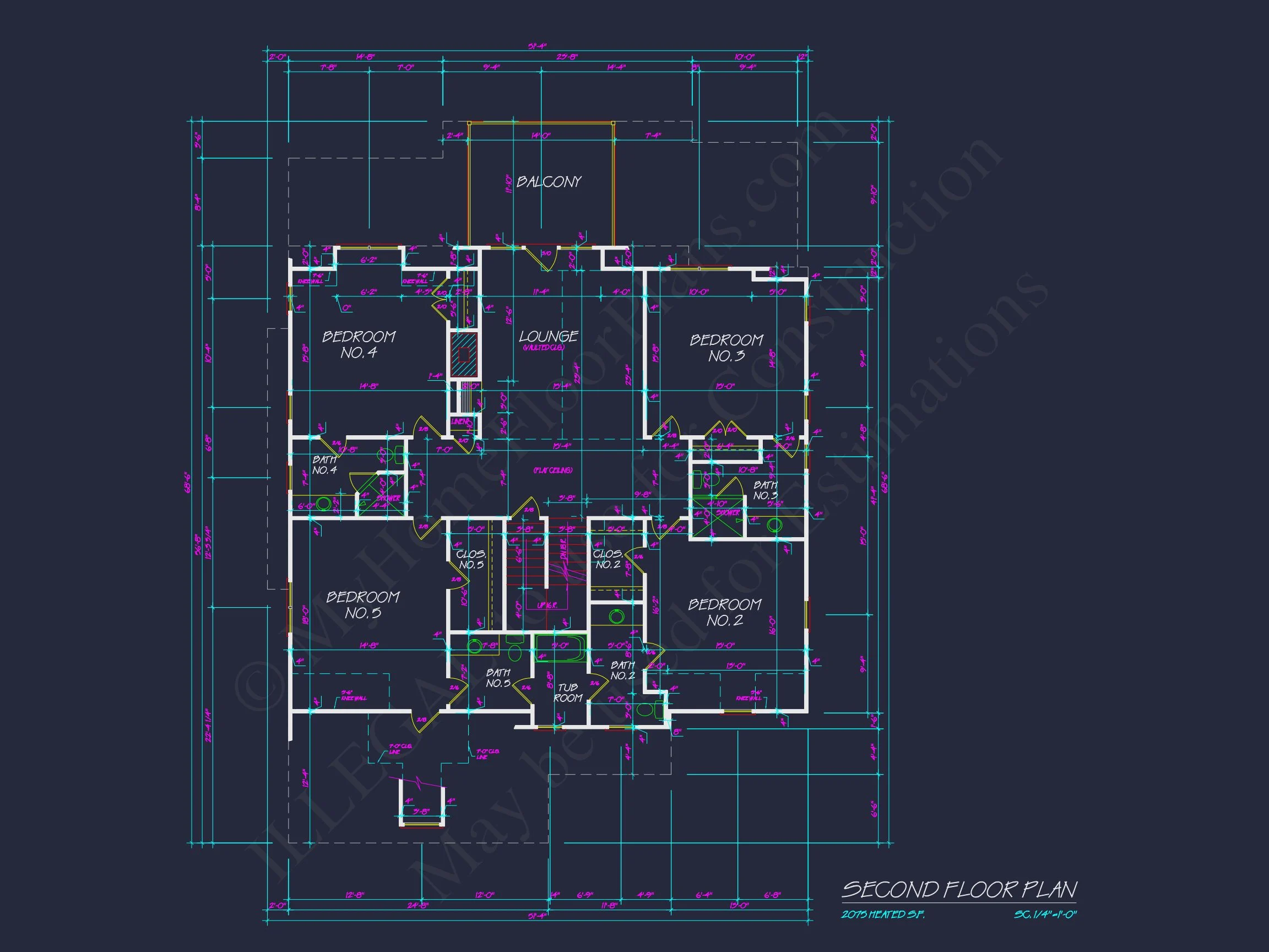 17-1301 HOUSE PLAN - Modern Suburban House Floor Plan | Blueprint CAD Designs 7 Modern Suburban house Floor Plan