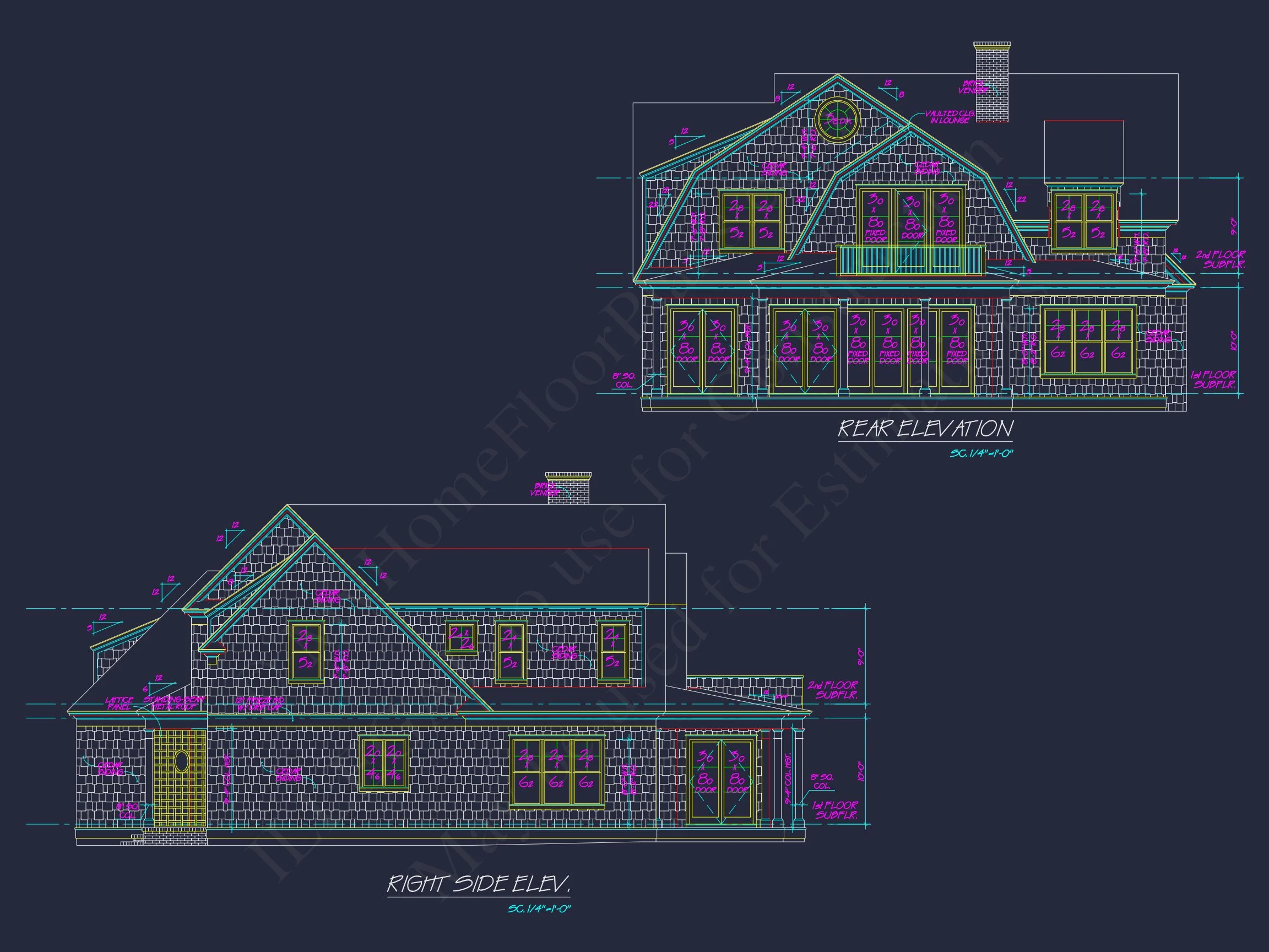 17-1301 HOUSE PLAN - Modern Suburban House Floor Plan | Blueprint CAD Designs 3 Modern Suburban house Floor Plan