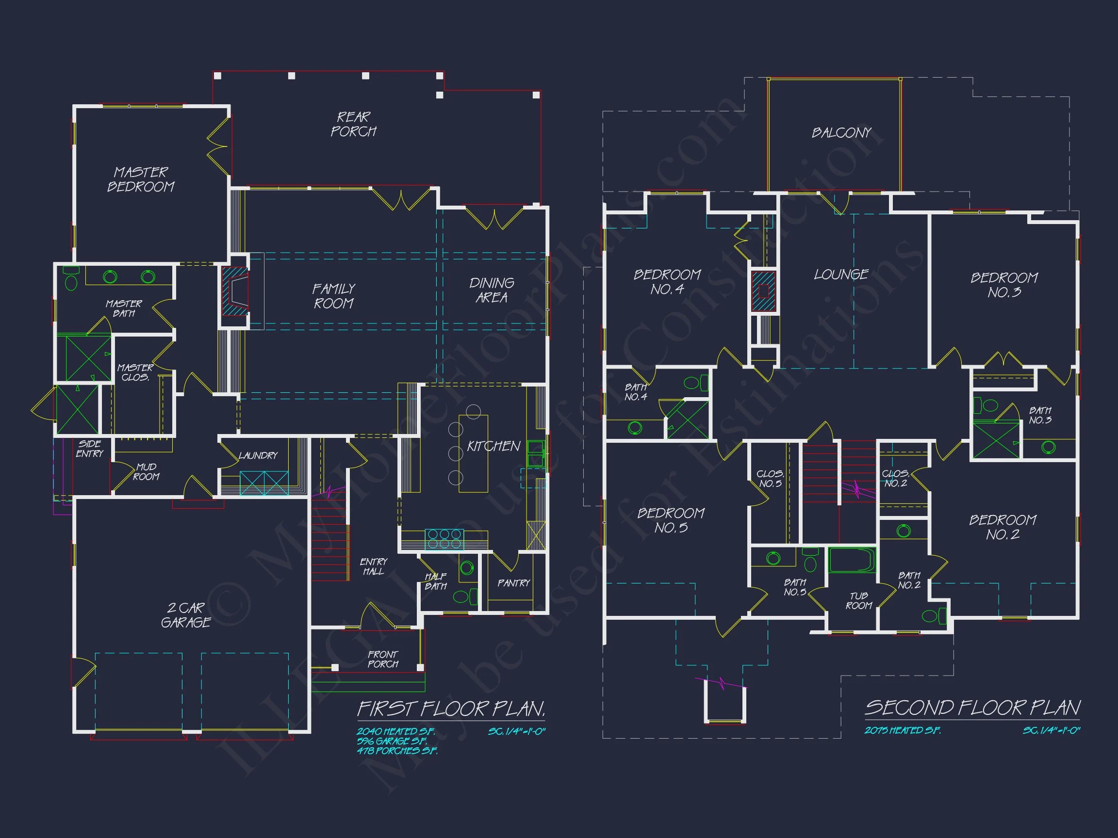 17-1301 HOUSE PLAN - Modern Suburban House Floor Plan | Blueprint CAD Designs 4 Blueprint CAD Designs