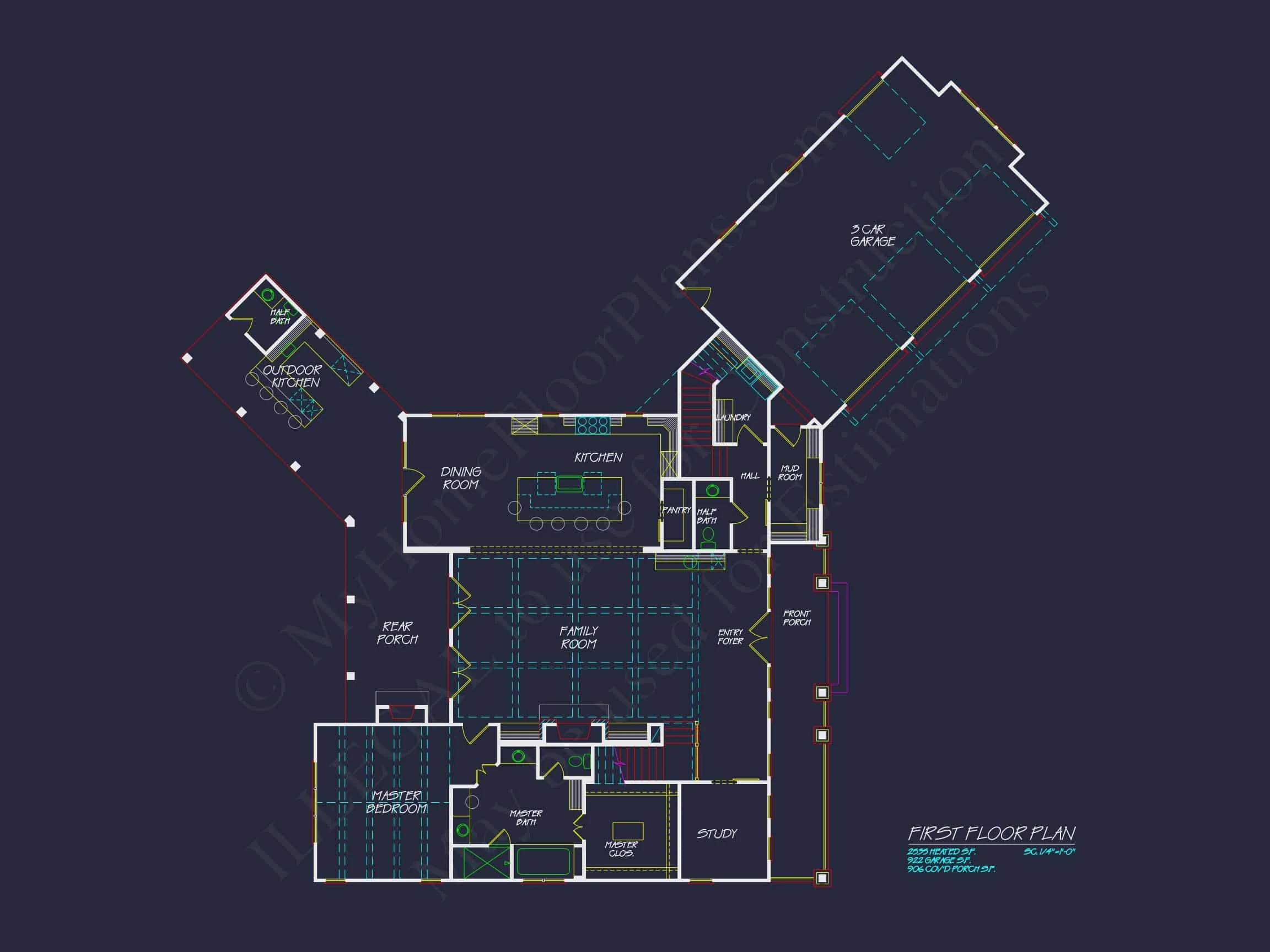 17-1046 HOUSE PLAN - Spacious 2-Story House Plan with Garage & Outdoor Features - CAD Designs 9 Spacious 2-Story house Plan with Garage & Outdoor Features - CAD Designs