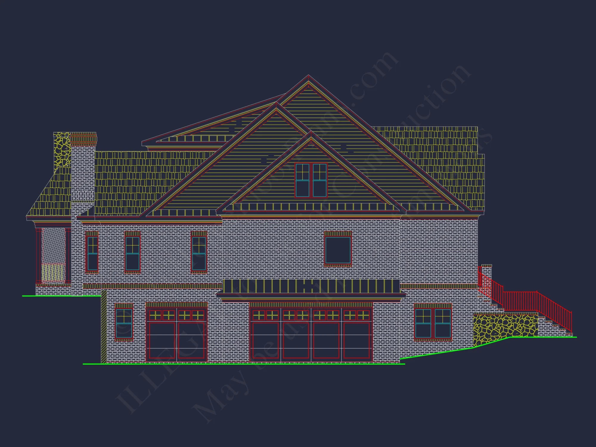 Luxurious 2-Story house Plan with French Country Design