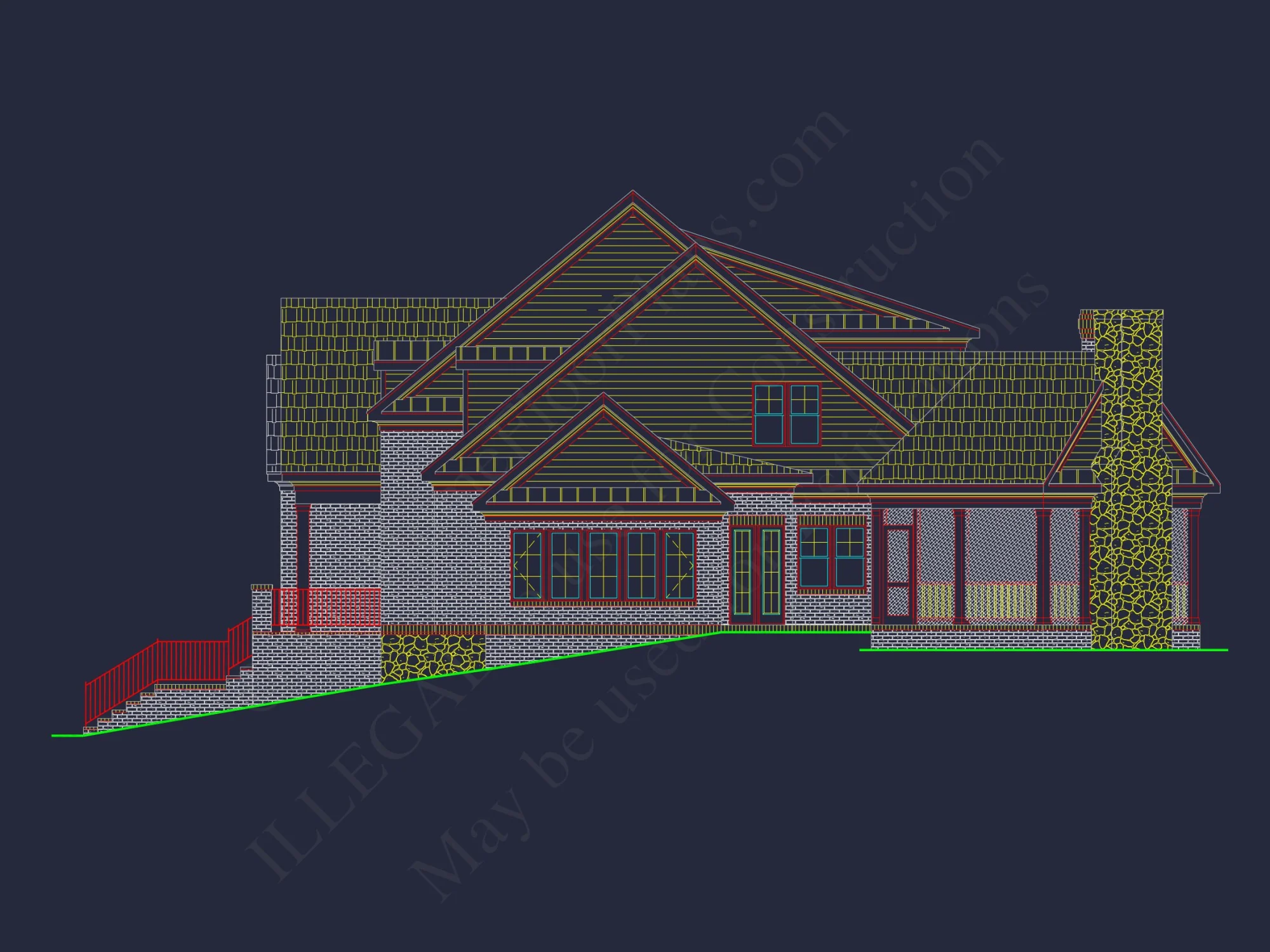 Luxurious 2-Story house Plan with French Country Design