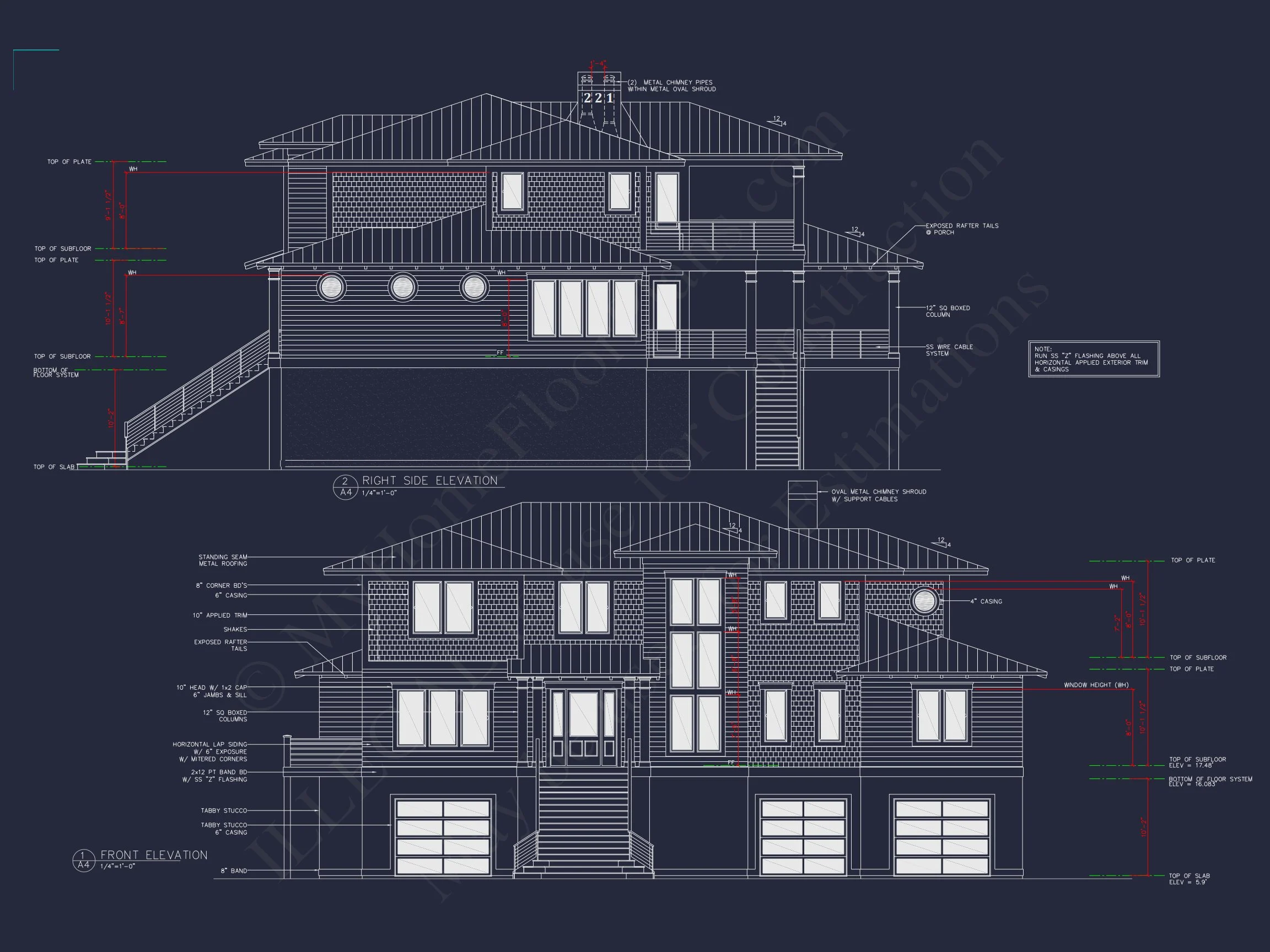 16-1797 HOUSE PLAN - Expansive Coastal Beach House Plan with Elegant CAD Designs 3 Expansive Coastal Beach house Plan with Elegant CAD Designs