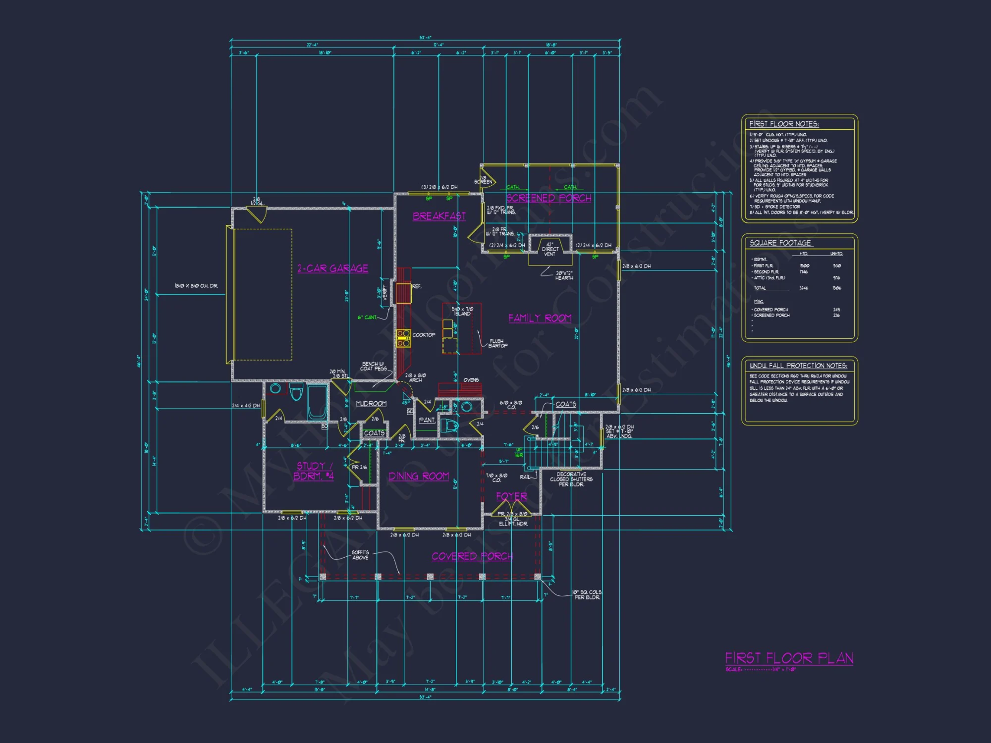 Spacious 4-Bedroom house Plan with Stunning Blueprint Designs