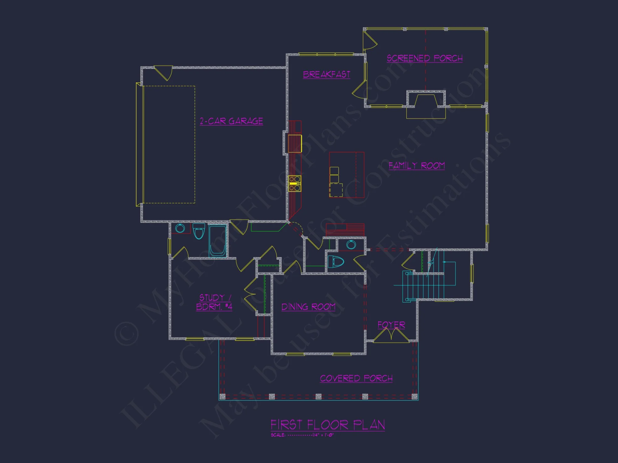 Spacious 4-Bedroom house Plan with Stunning Blueprint Designs