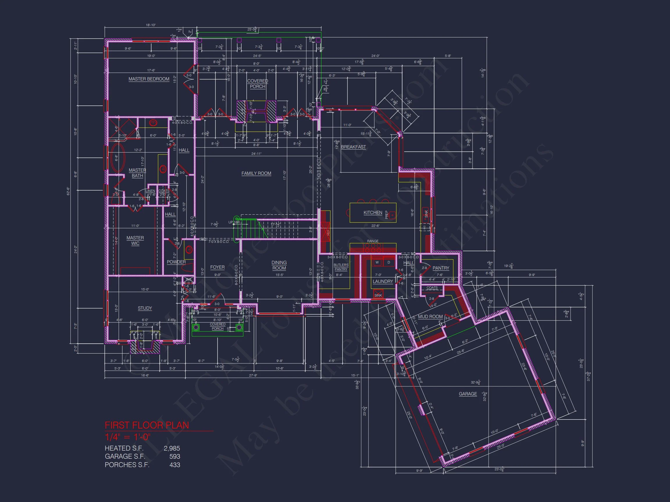 16-1303 HOUSE PLAN - Custom House Plan with Floor Plan, CAD Designs & Blueprint 12 Custom house Plan with Floor Plan, CAD Designs & Blueprint