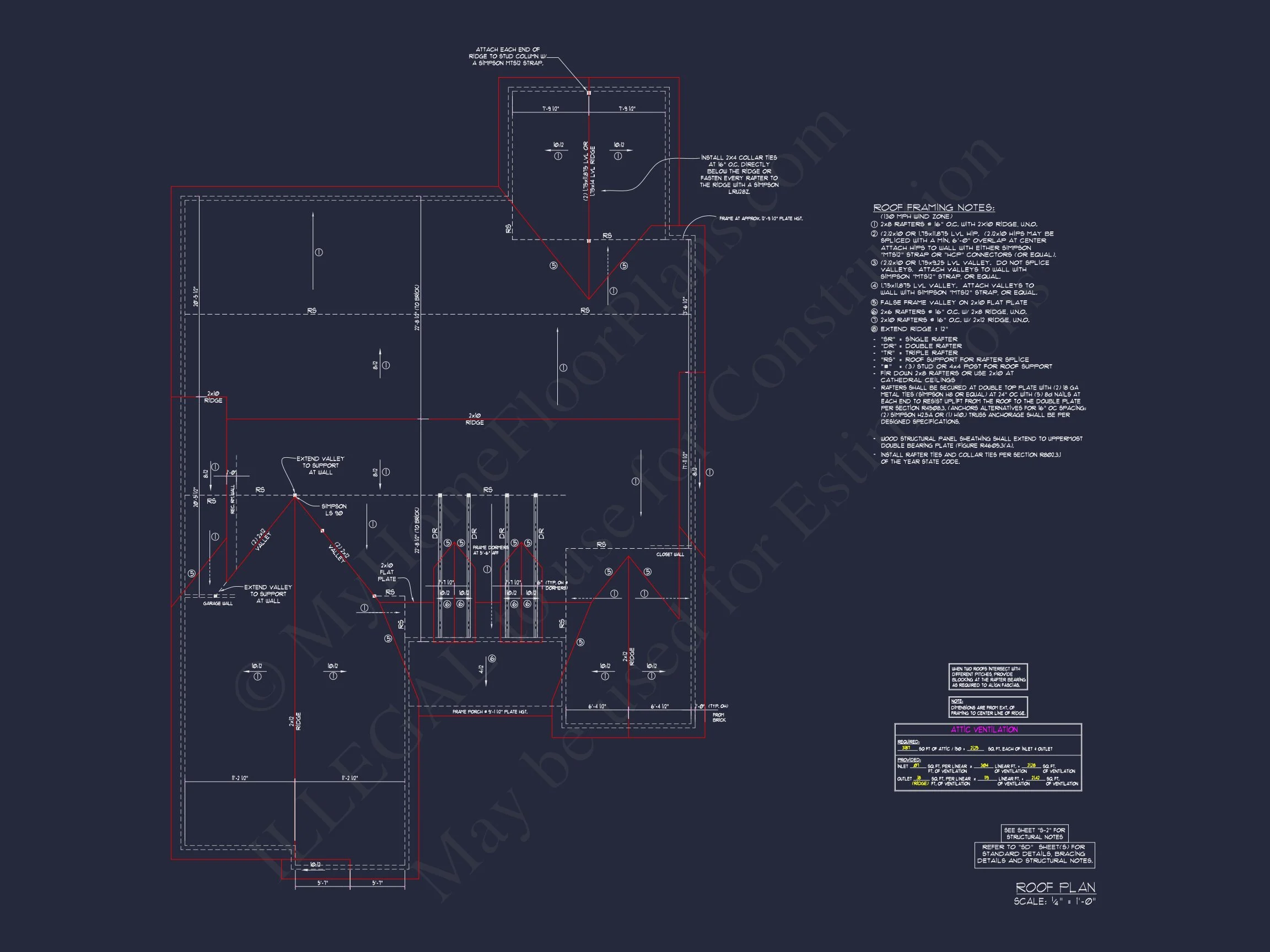 16-1237 HOUSE PLAN - Traditional Home Plan - 4-Bed, 3-Bath, 2,750 SF 12 Modern house Plan with Detailed Blueprint & Architectural Designs