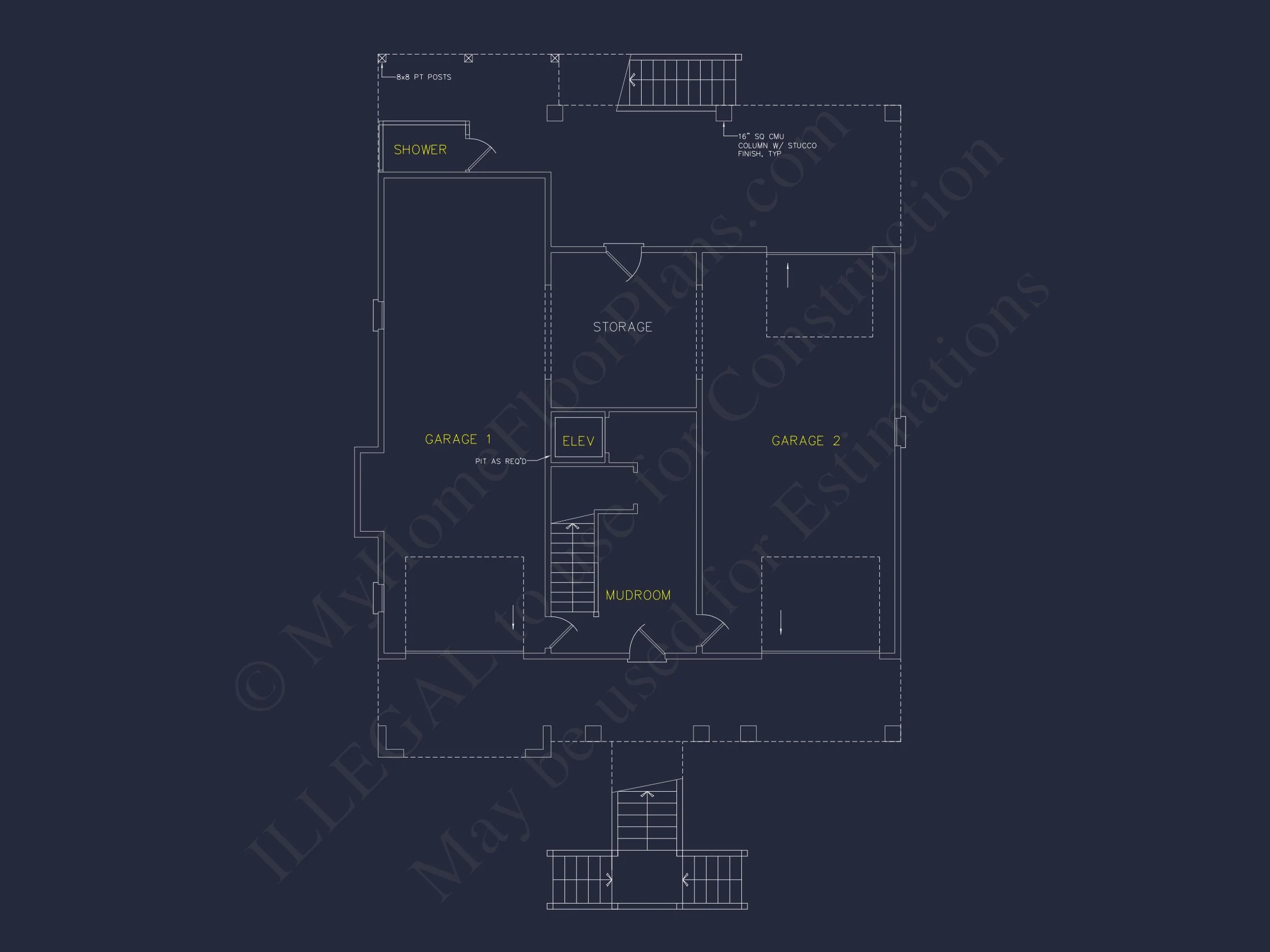15-2075 HOUSE PLAN - Modern Farmhouse Plan - 4-Bed, 3-Bath, 2,850 SF 7 Modern Beach house Plan with 3-Story Design and Elevator