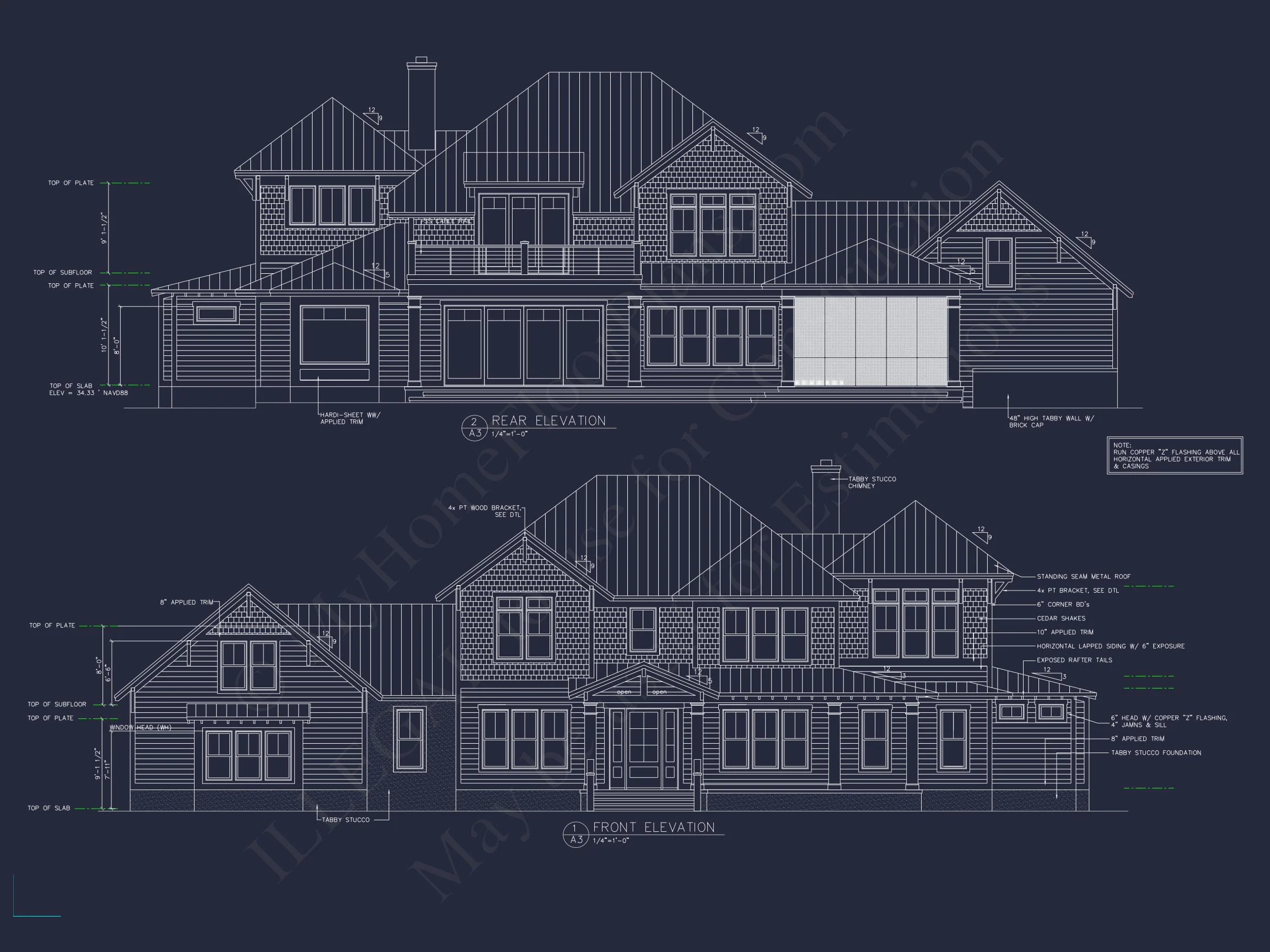 15-1956 HOUSE PLAN - Elegant House Plan with 2-Story Floor Plan and Coastal Designs 8 Elegant house Plan with 2-Story Floor Plan and Coastal Designs