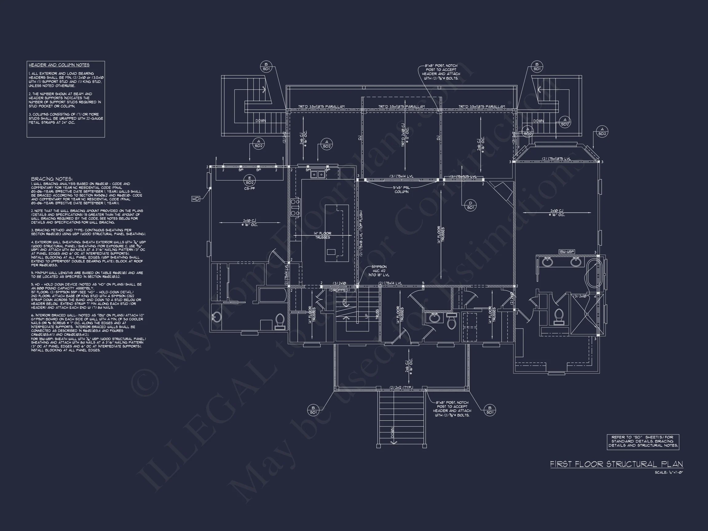 15-1925 HOUSE PLAN - Modern Farmhouse Plan - 4-Bed, 3-Bath, 2,450 SF 16 Spacious house Architectural Plan with CAD Designs