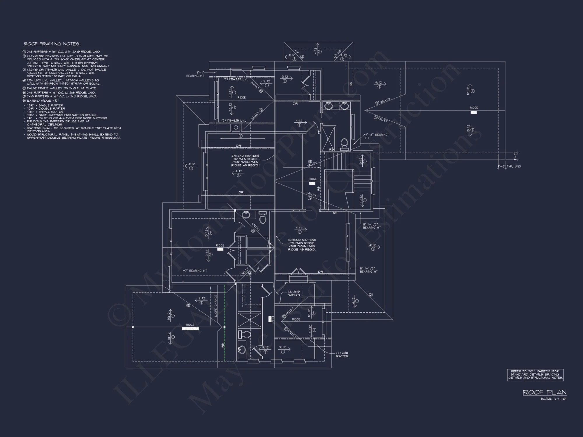 Spacious house Design with 2-Story Floor Plan and Modern Blueprint