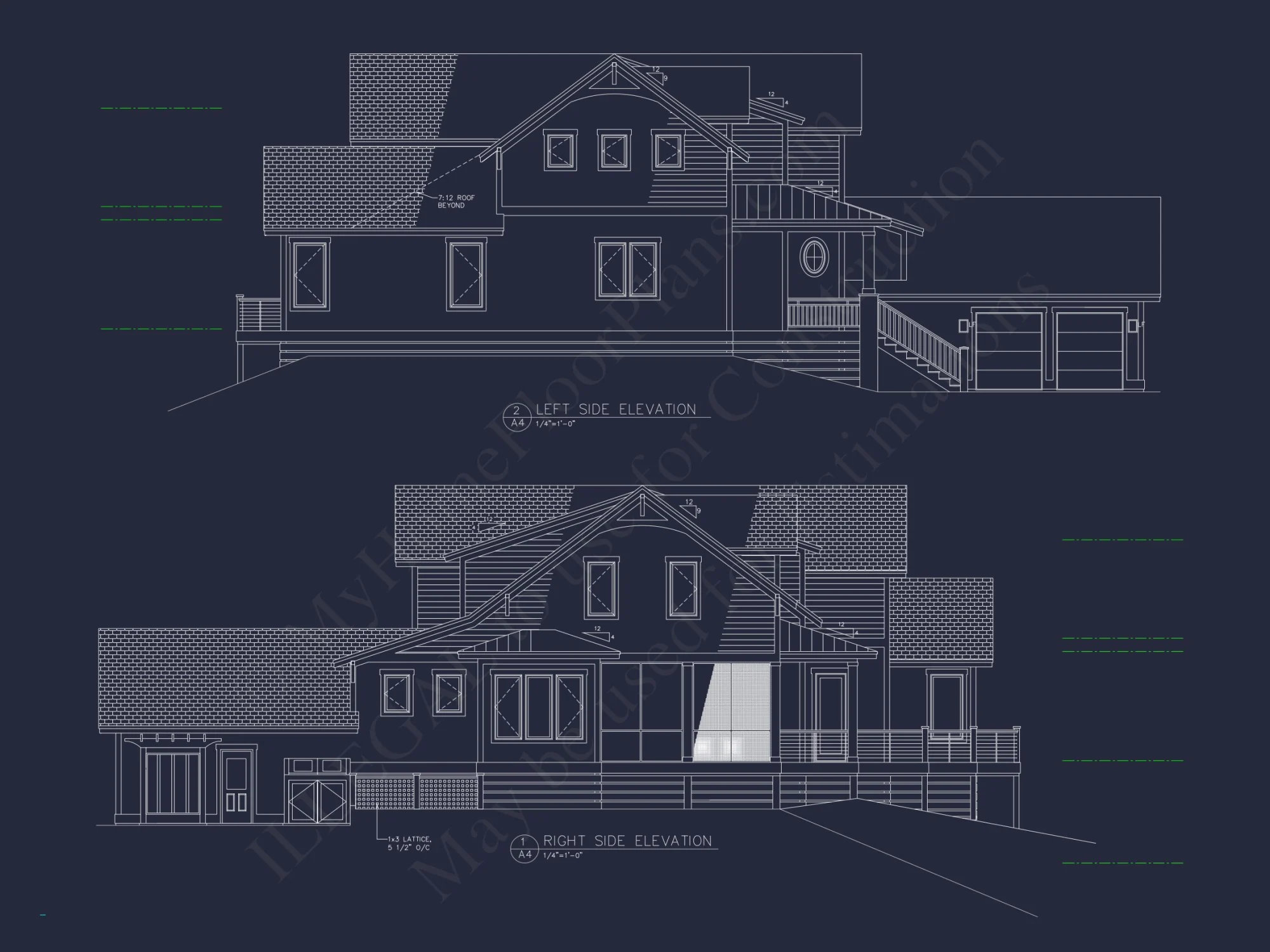 Spacious house Design with 2-Story Floor Plan and Modern Blueprint