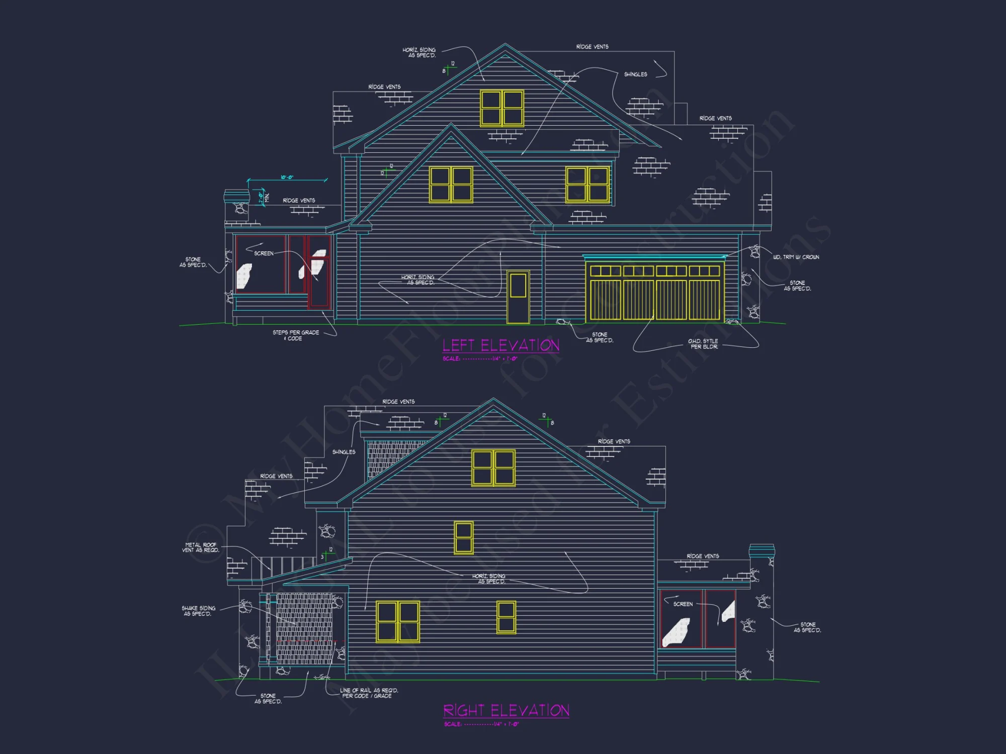 Colonial house Plan with 3 Story Design, Spacious Features