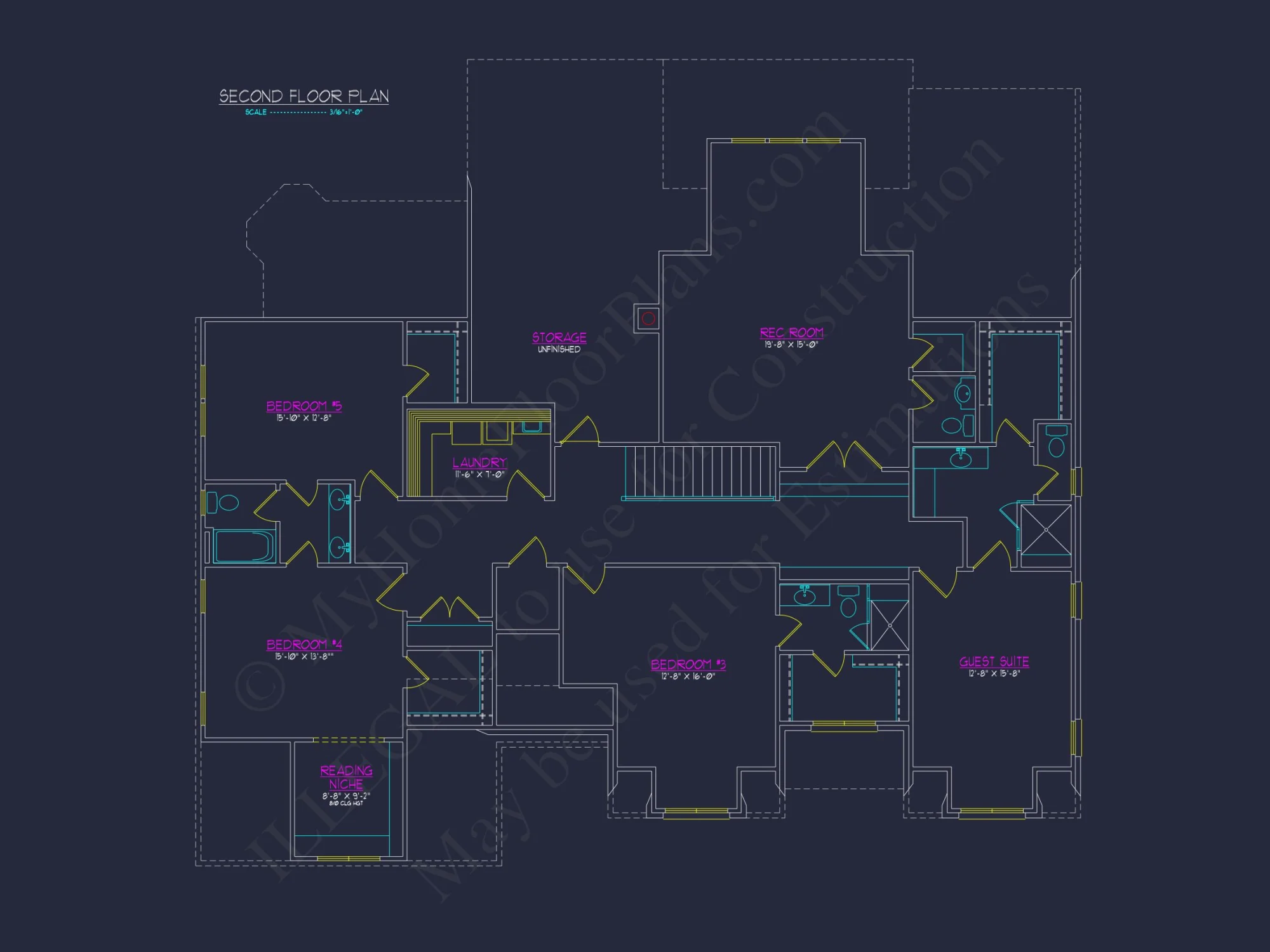 Elegant house Plan with CAD Designs - Spacious Blueprint Architecture