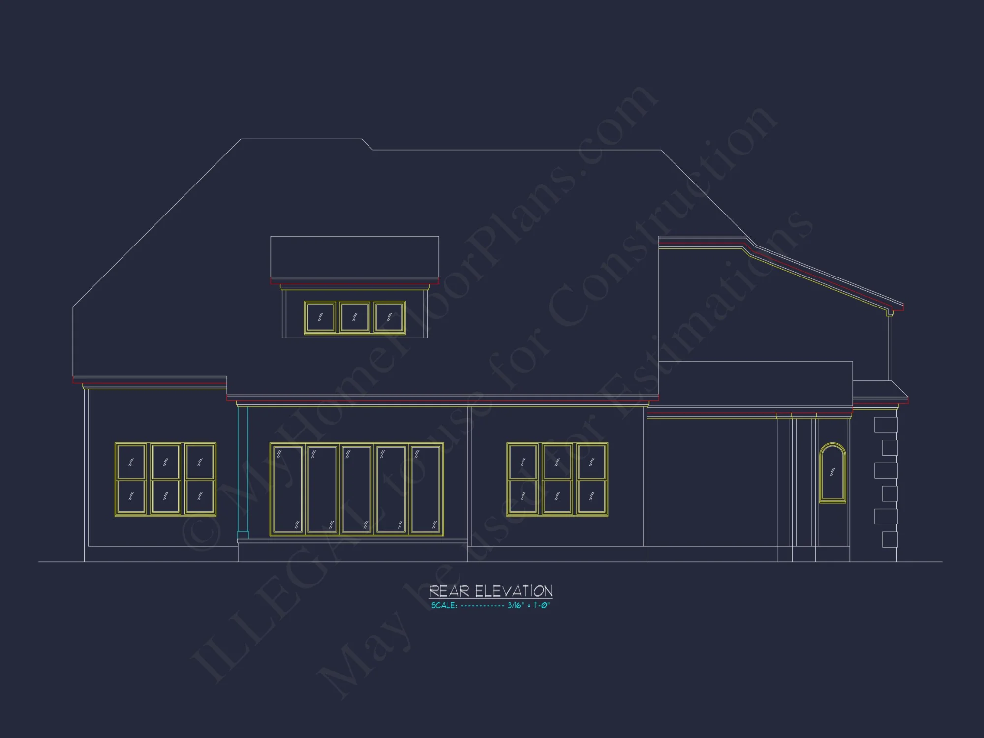 Elegant house Plan with CAD Designs - Spacious Blueprint Architecture