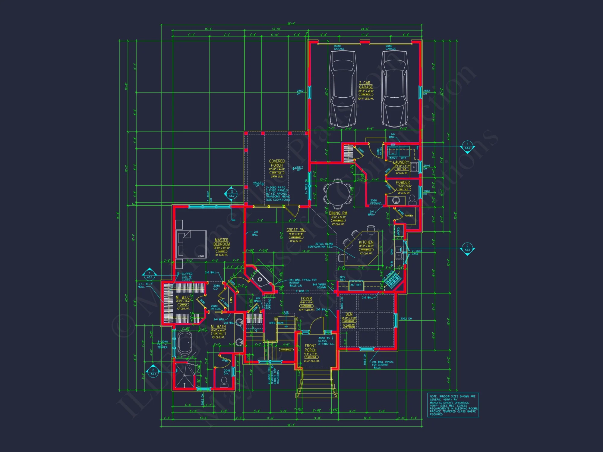 2-Story Floor Plan Blueprint