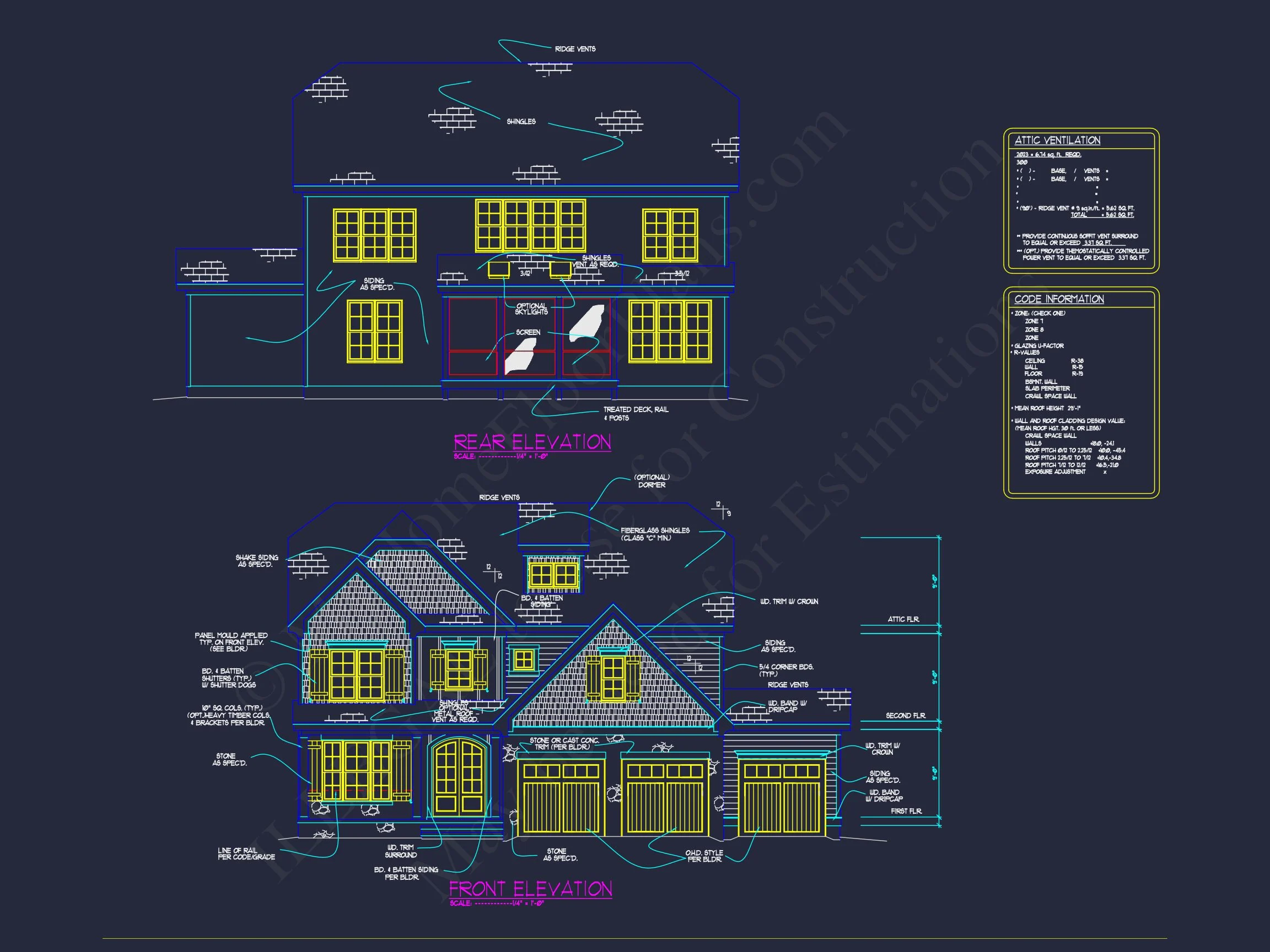 14-1943 HOUSE PLAN - Beautiful CAD House Design with 5 Bedrooms and 2.5 Stories 15 Beautiful CAD house Design with 5 Bedrooms and 2.5 Stories