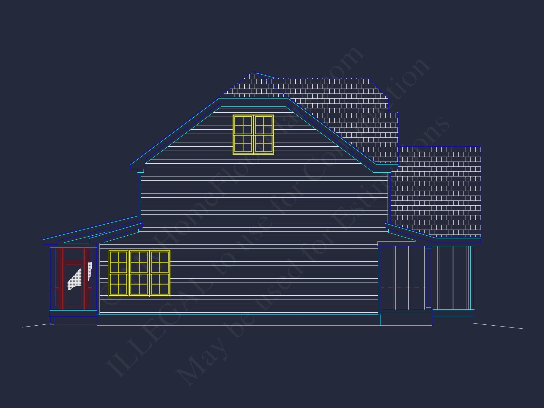 14-1943 HOUSE PLAN - Beautiful CAD House Design with 5 Bedrooms and 2.5 Stories 13 Beautiful CAD house Design with 5 Bedrooms and 2.5 Stories