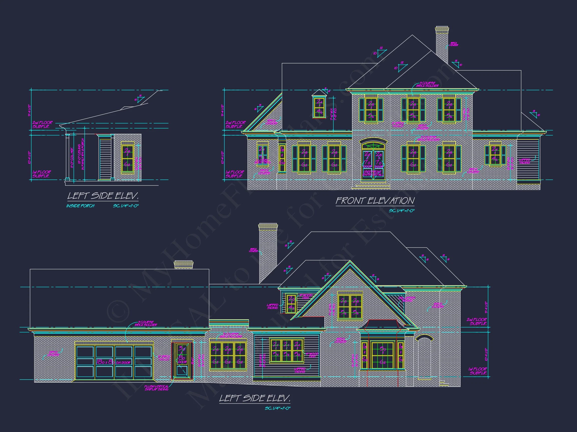 14-1750 HOUSE PLAN - Colonial Revival House Plan - Beautiful Floor Plan & Designs 11 Colonial Revival house Plan - Beautiful Floor Plan & Designs