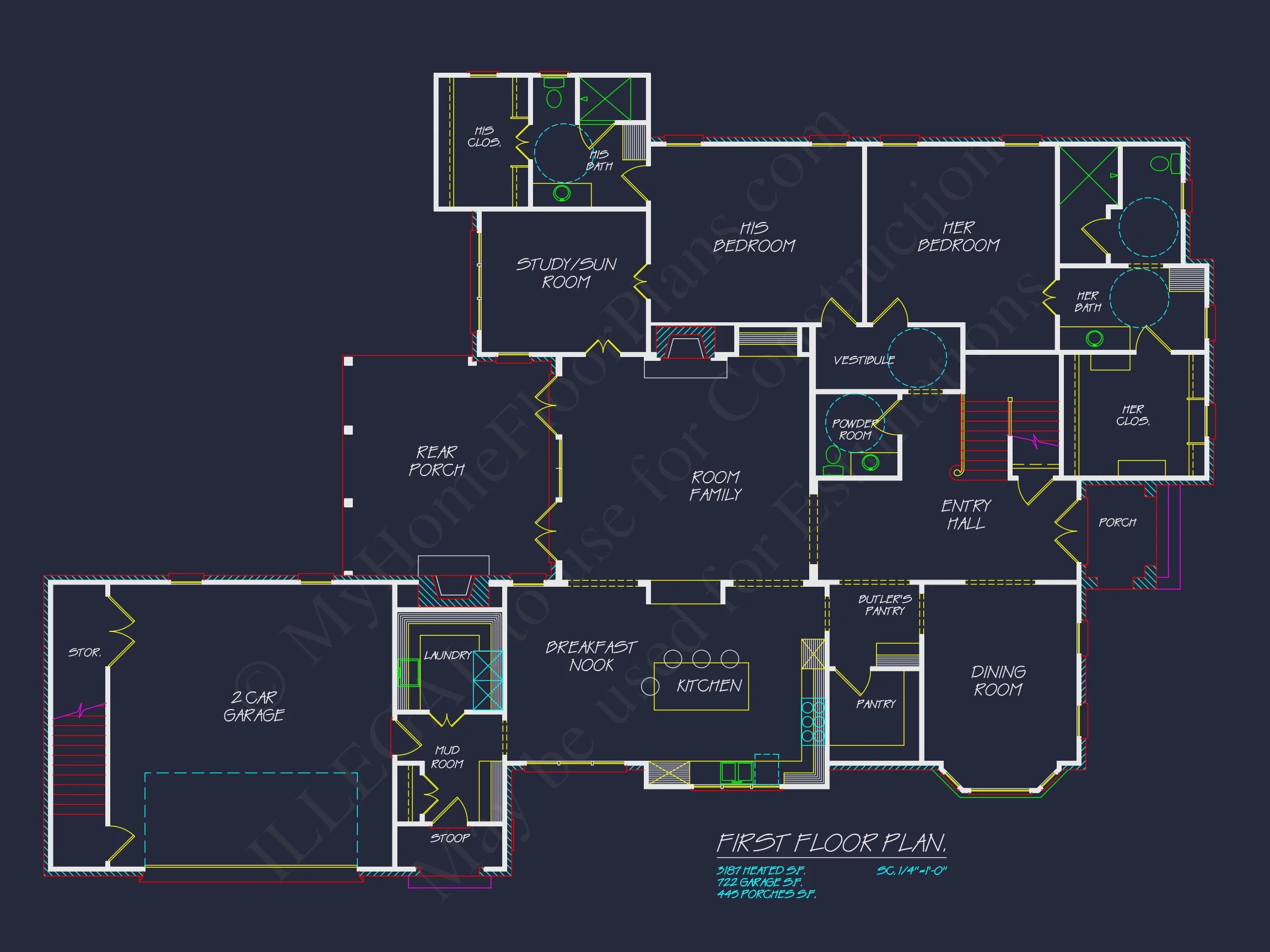 14-1750 HOUSE PLAN - Colonial Revival House Plan - Beautiful Floor Plan & Designs 9 Colonial Revival house Plan - Beautiful Floor Plan & Designs