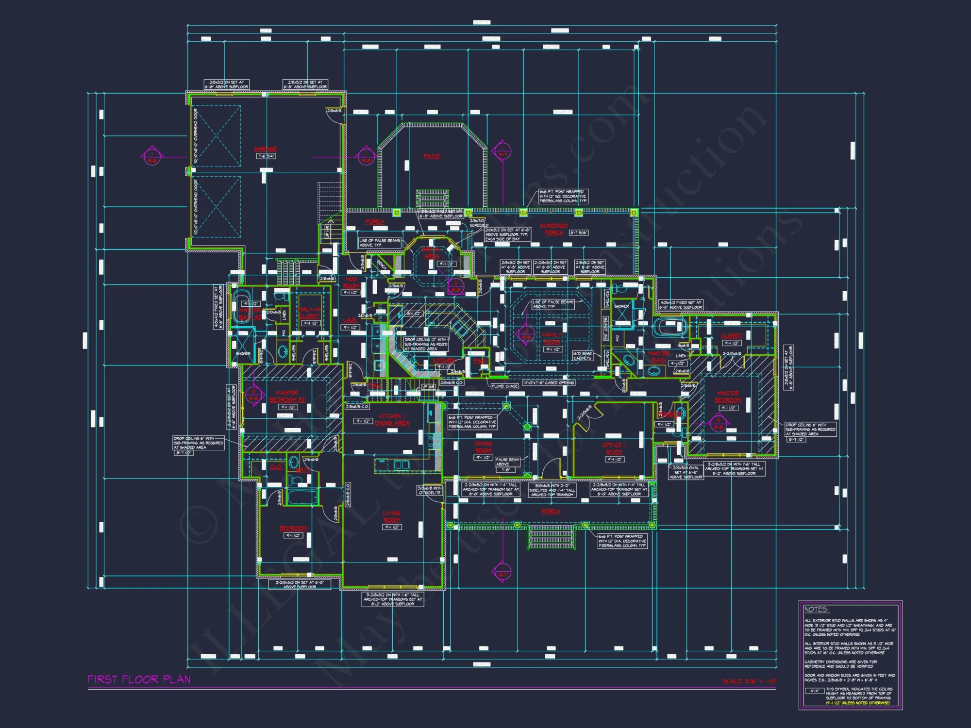 Elegant house Floor Plan: Blueprint Designs with CAD Architecture