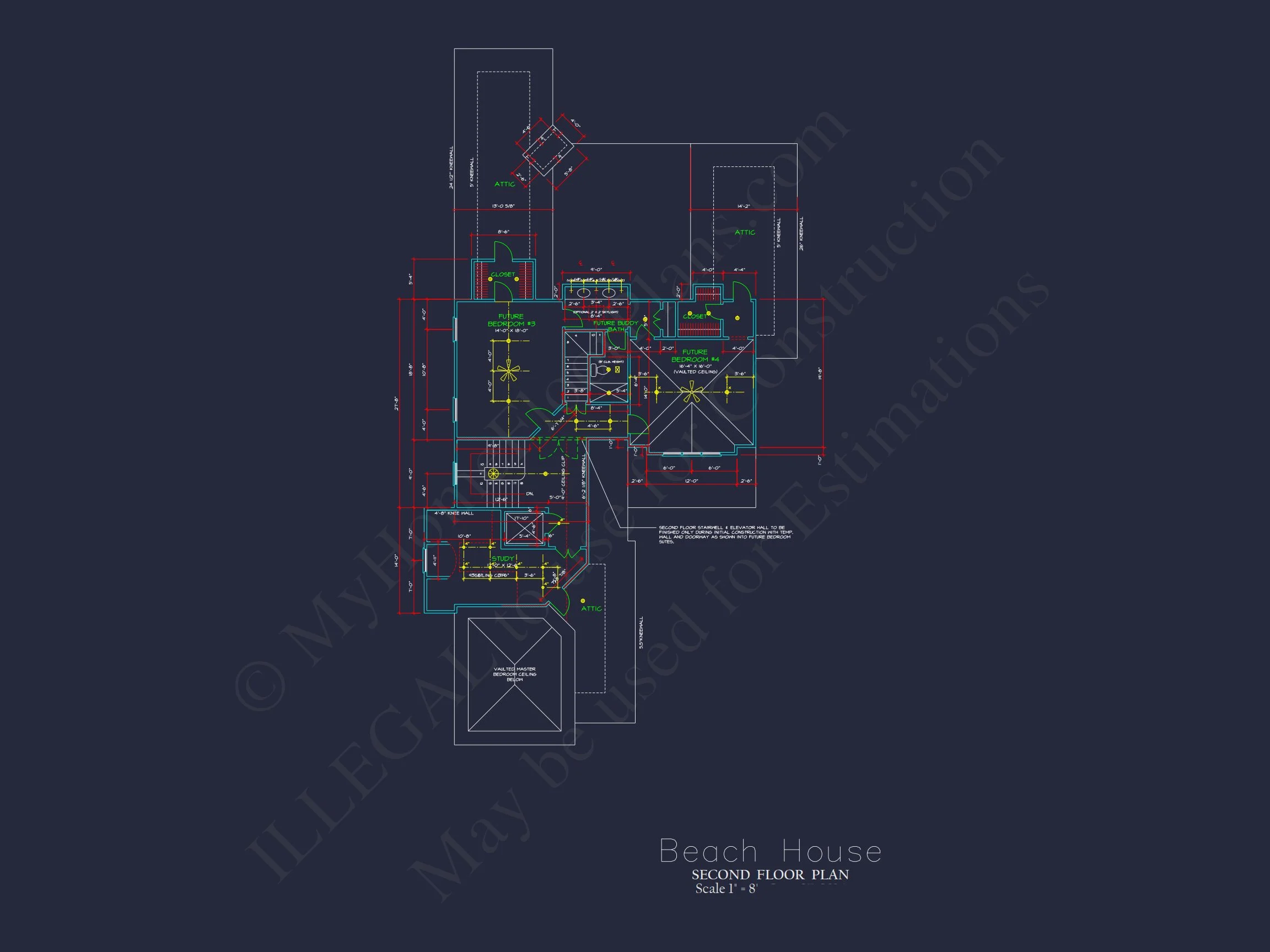 14-1622 HOUSE PLAN - Beautiful Beach House Floor Plan with CAD Designs & Blueprint 11 Beautiful Beach house Floor Plan with CAD Designs & Blueprint