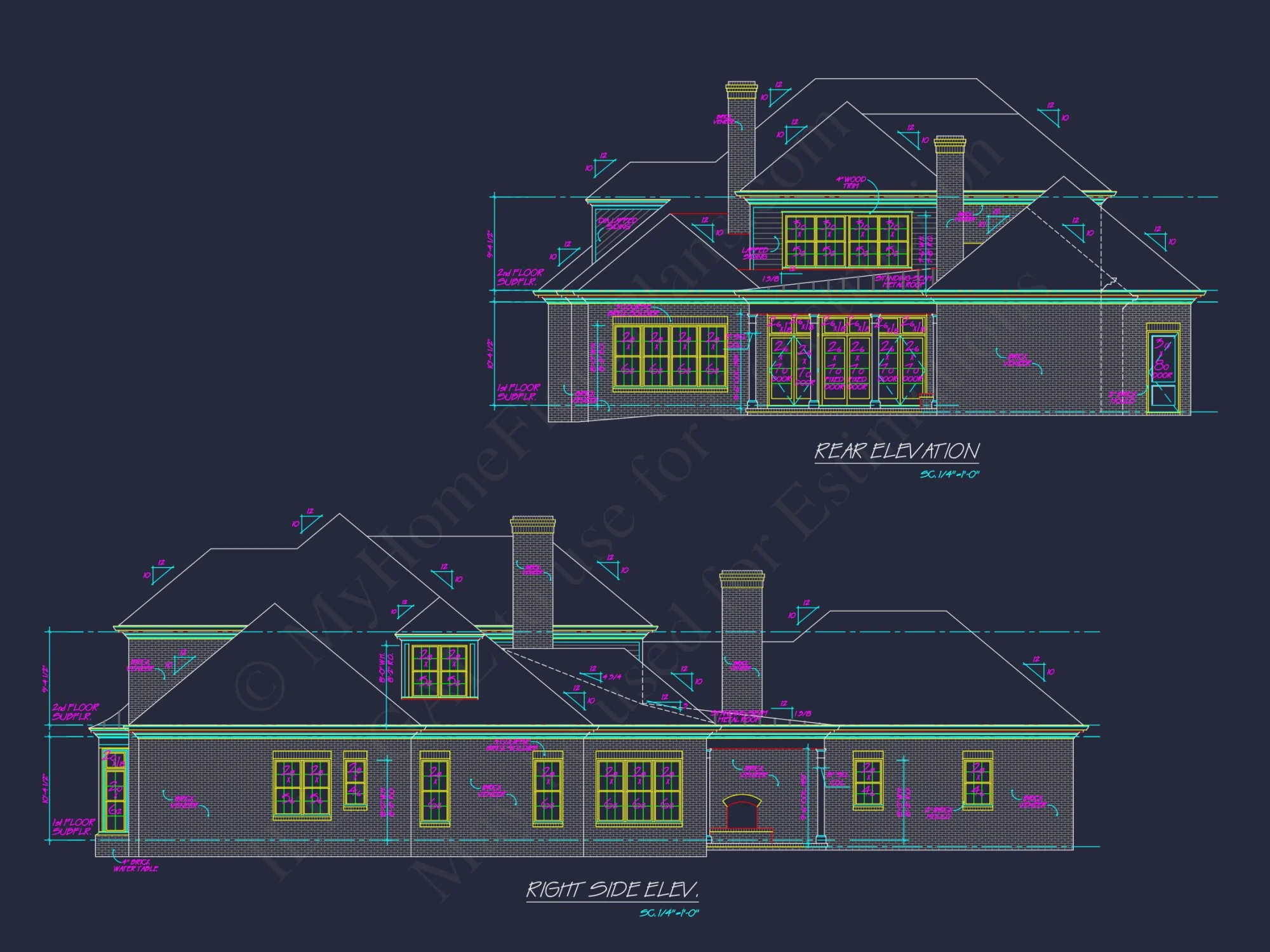 Elegant house Plan Design with CAD & Blueprint Architecture