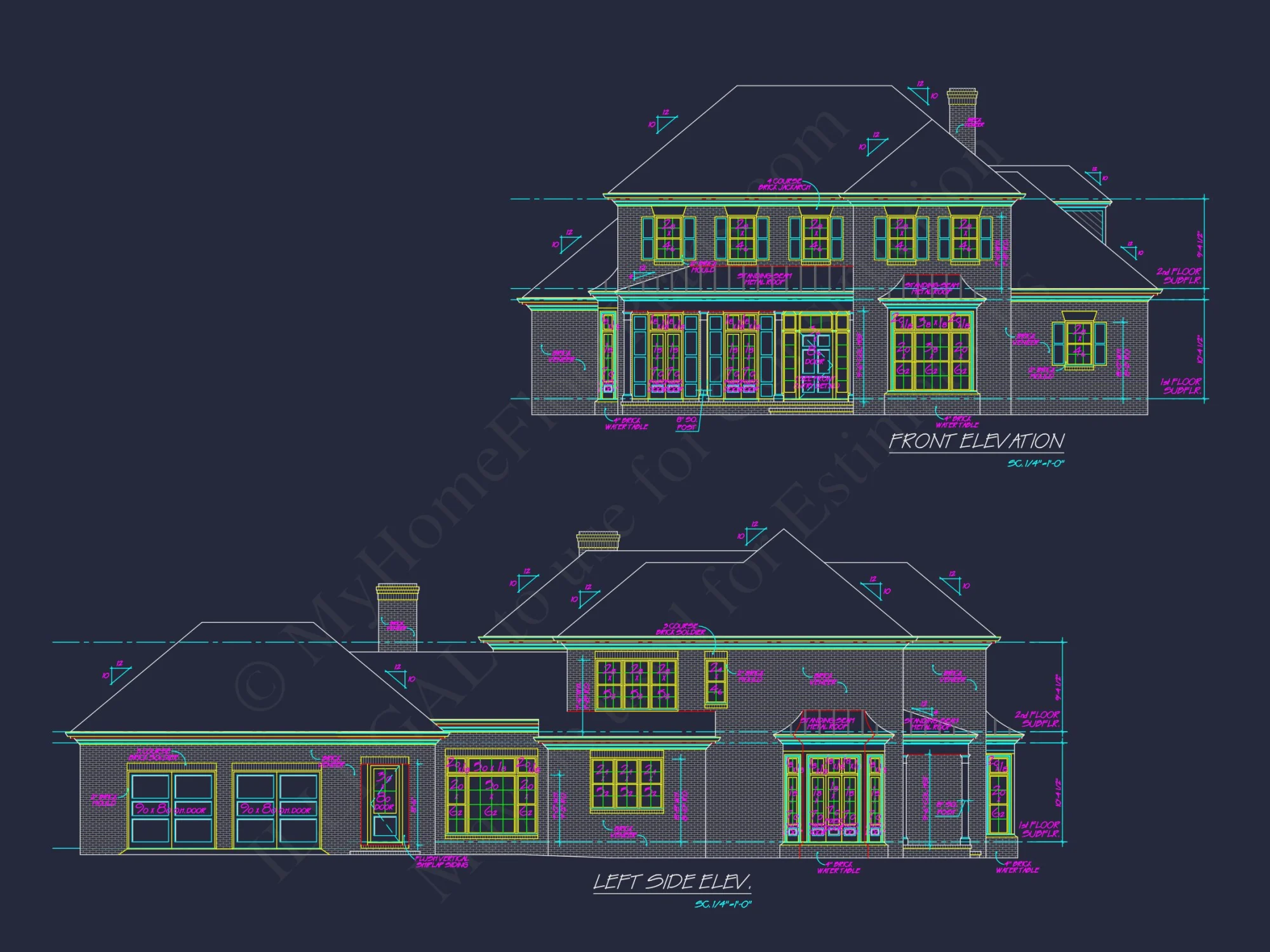 Elegant house Plan Design with CAD & Blueprint Architecture
