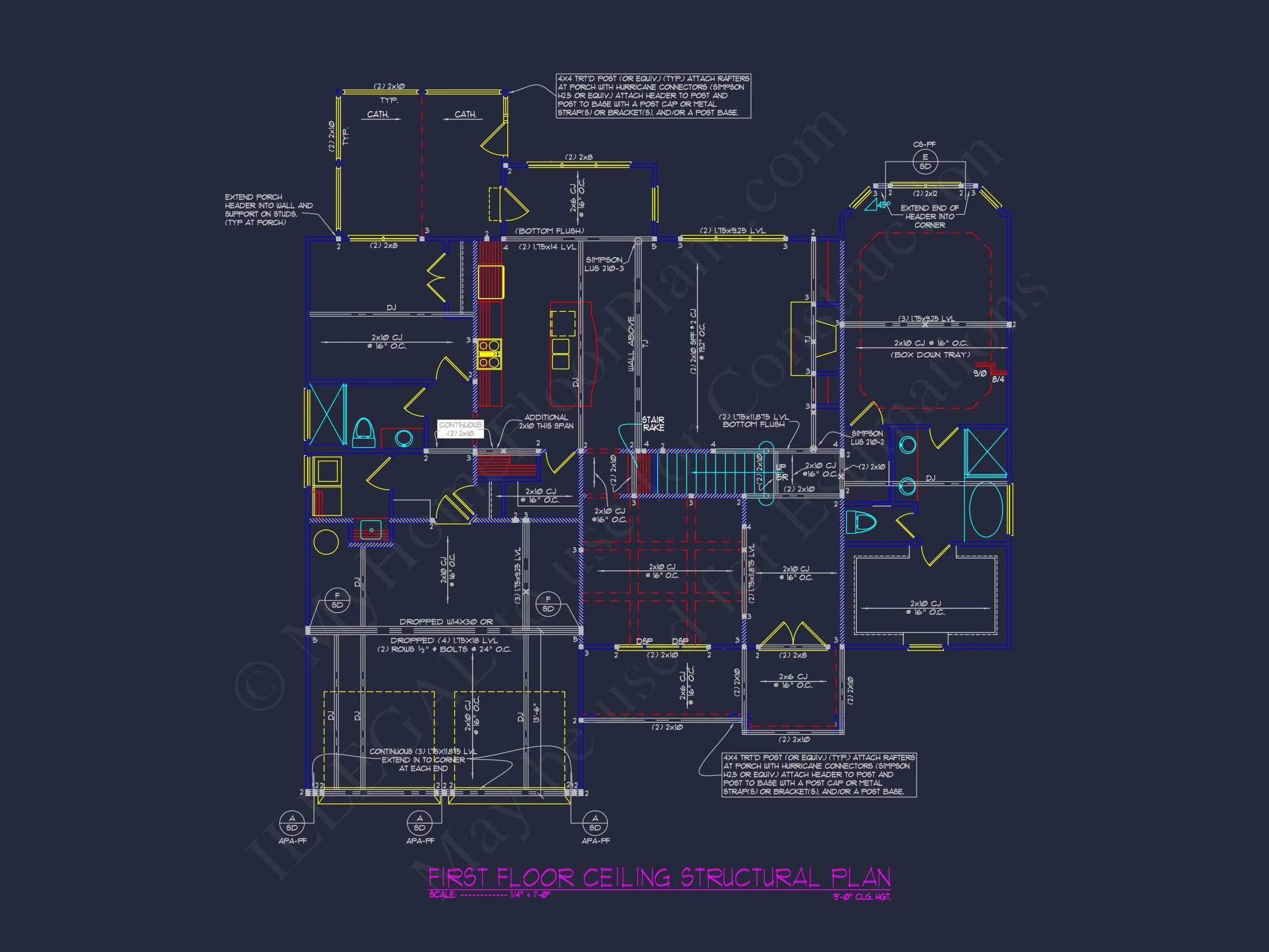 14-1311 HOUSE PLAN - Elegant Craftsman House Plan, Floor Plan, and CAD Architecture 9 Elegant Craftsman house Plan, Floor Plan, and CAD Architecture