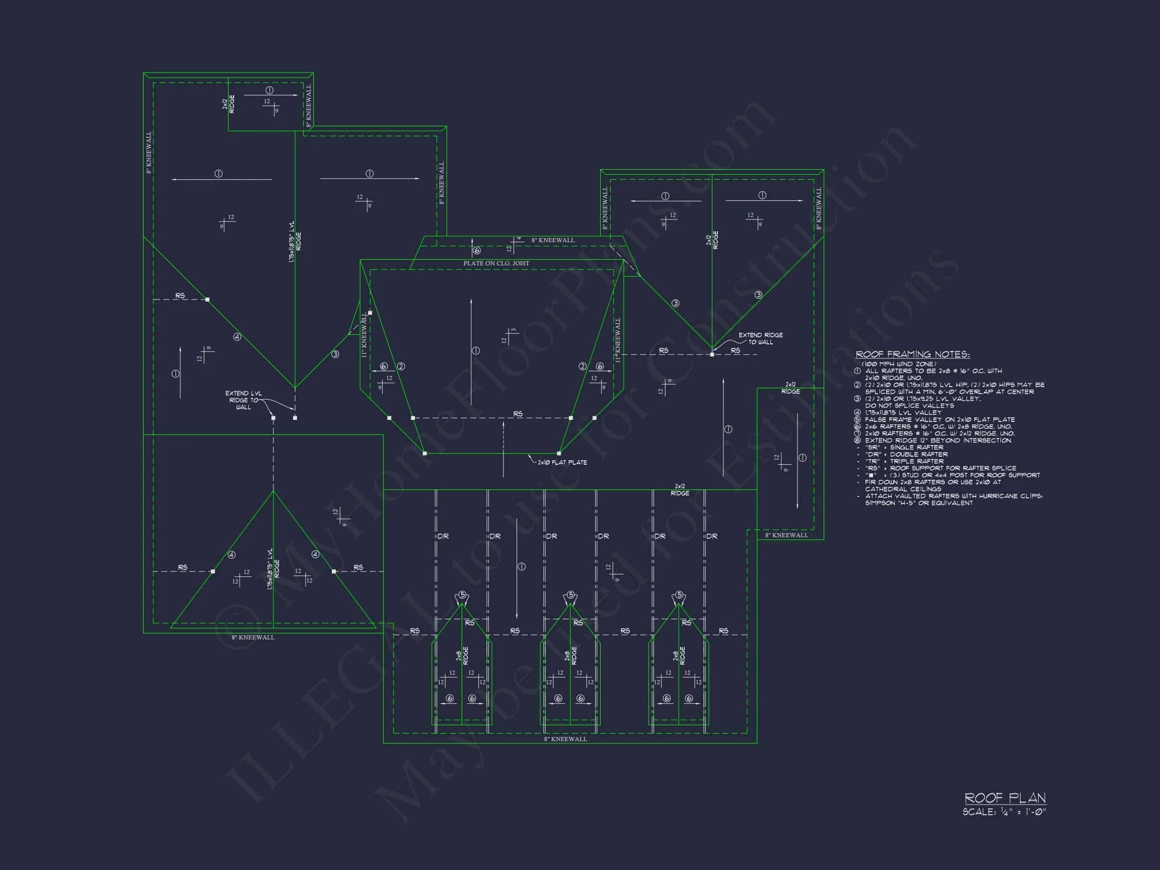 14-1206 HOUSE PLAN - Elegant House CAD Floor Plan: Spacious 4-Bedroom Design 13 Elegant house CAD Floor Plan: Spacious 4-Bedroom Design