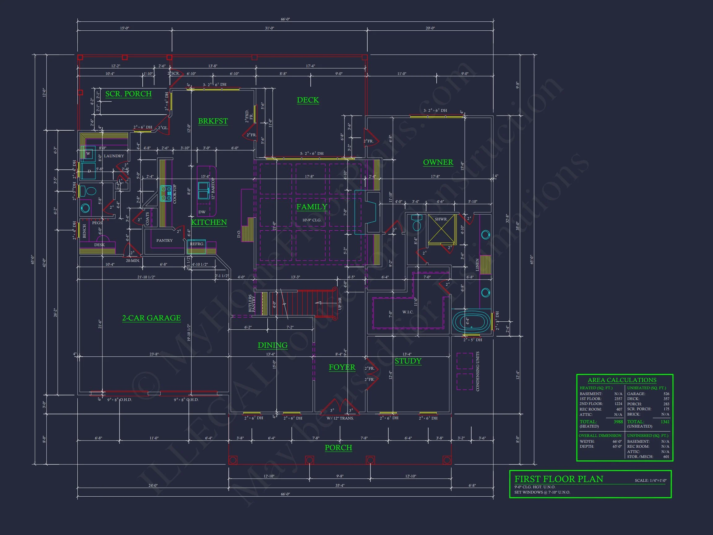 14-1206 HOUSE PLAN - Elegant House CAD Floor Plan: Spacious 4-Bedroom Design 8 Elegant house CAD Floor Plan: Spacious 4-Bedroom Design