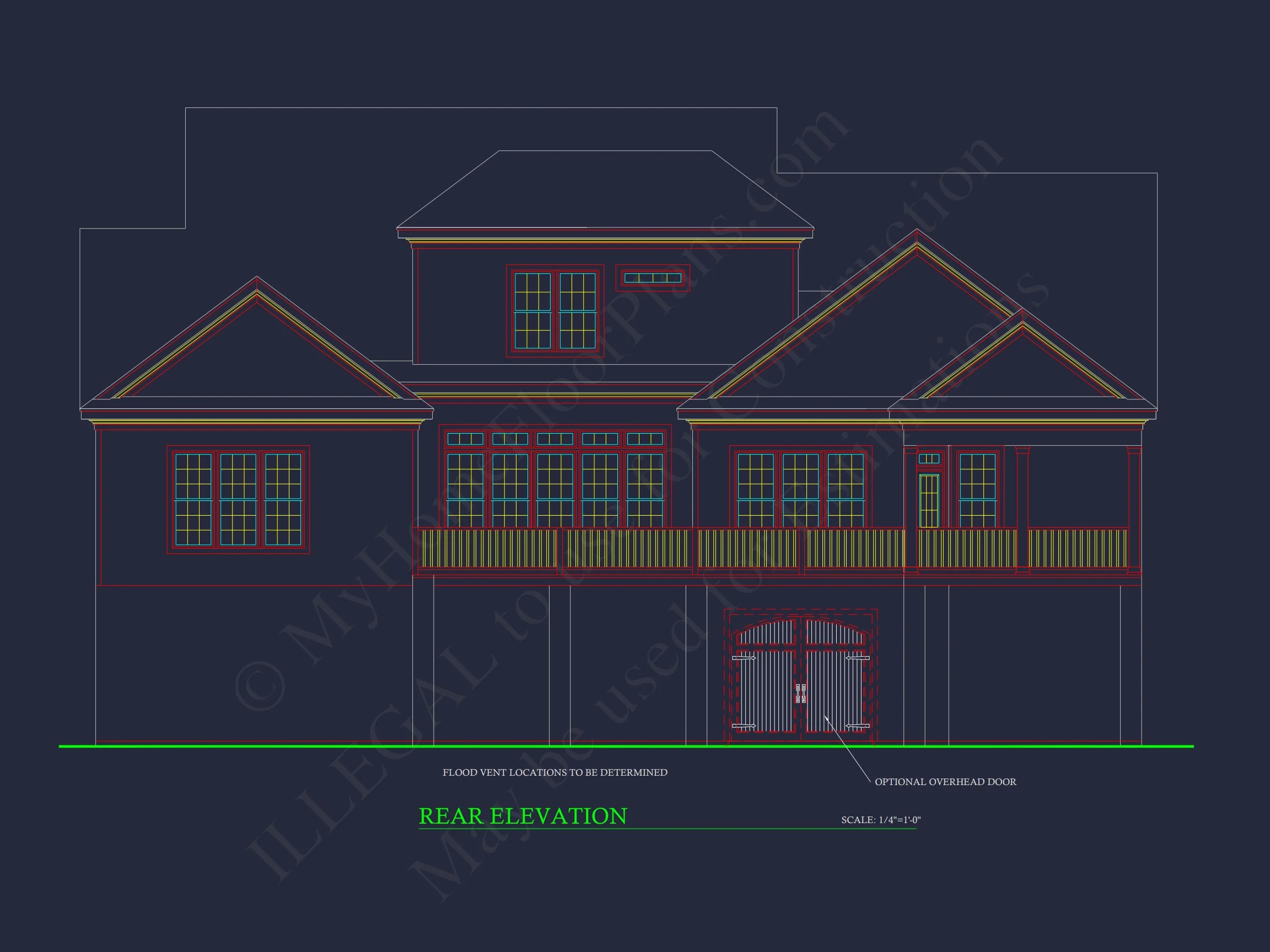 14-1206 HOUSE PLAN - Elegant House CAD Floor Plan: Spacious 4-Bedroom Design 3 Elegant house CAD Floor Plan: Spacious 4-Bedroom Design