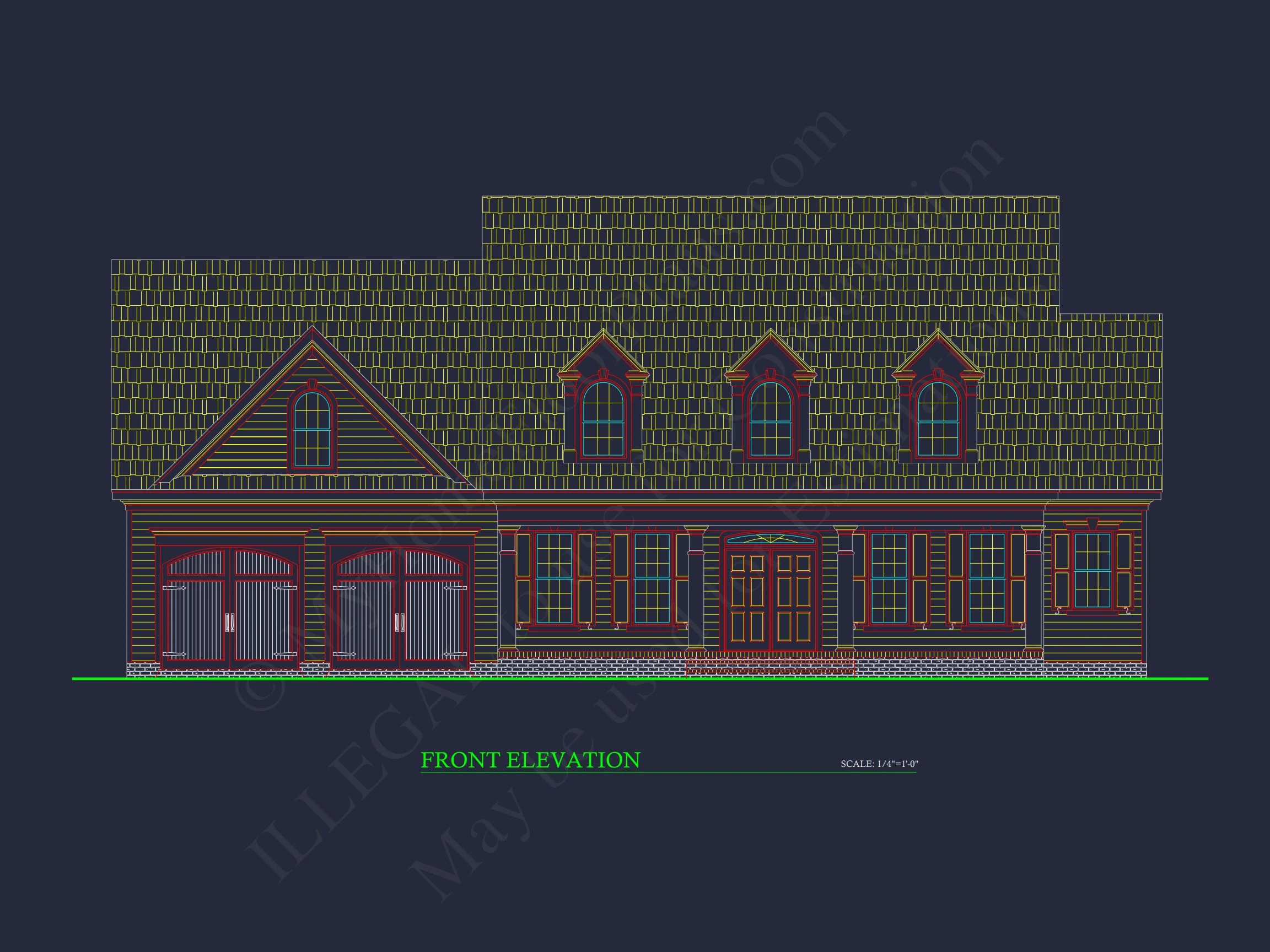 14-1206 HOUSE PLAN - Elegant House CAD Floor Plan: Spacious 4-Bedroom Design 2 Elegant house CAD Floor Plan: Spacious 4-Bedroom Design