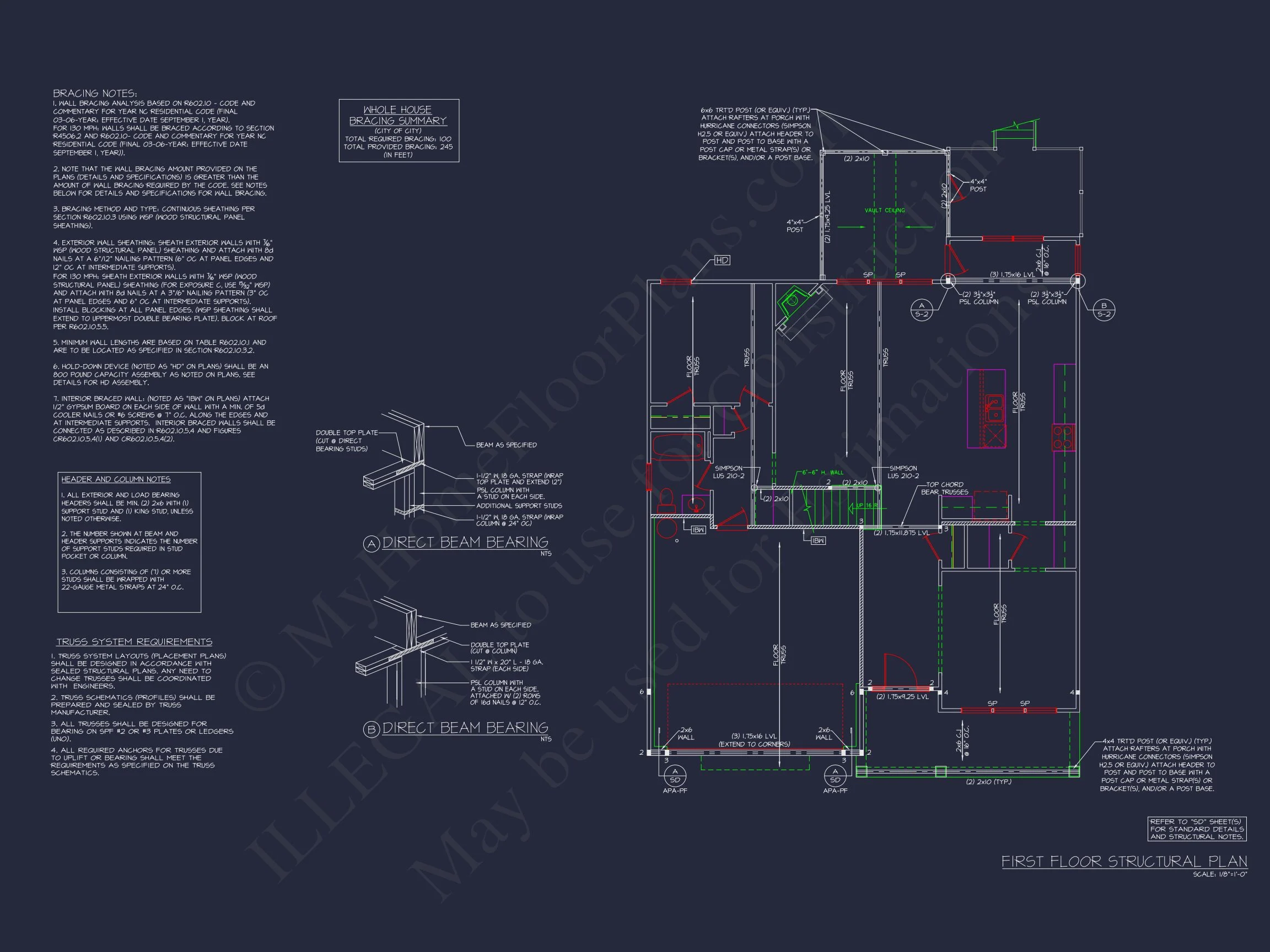 14-1055 HOUSE PLAN - Modern Craftsman House Design | Floor Plan & CAD Blueprint 8 Floor Plan & CAD Blueprint