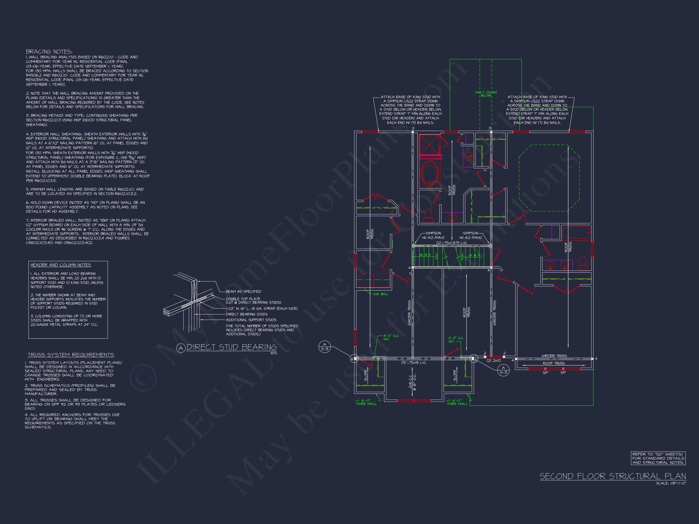 14-1055 HOUSE PLAN - Modern Craftsman House Design | Floor Plan & CAD Blueprint 9 Modern Craftsman house Design