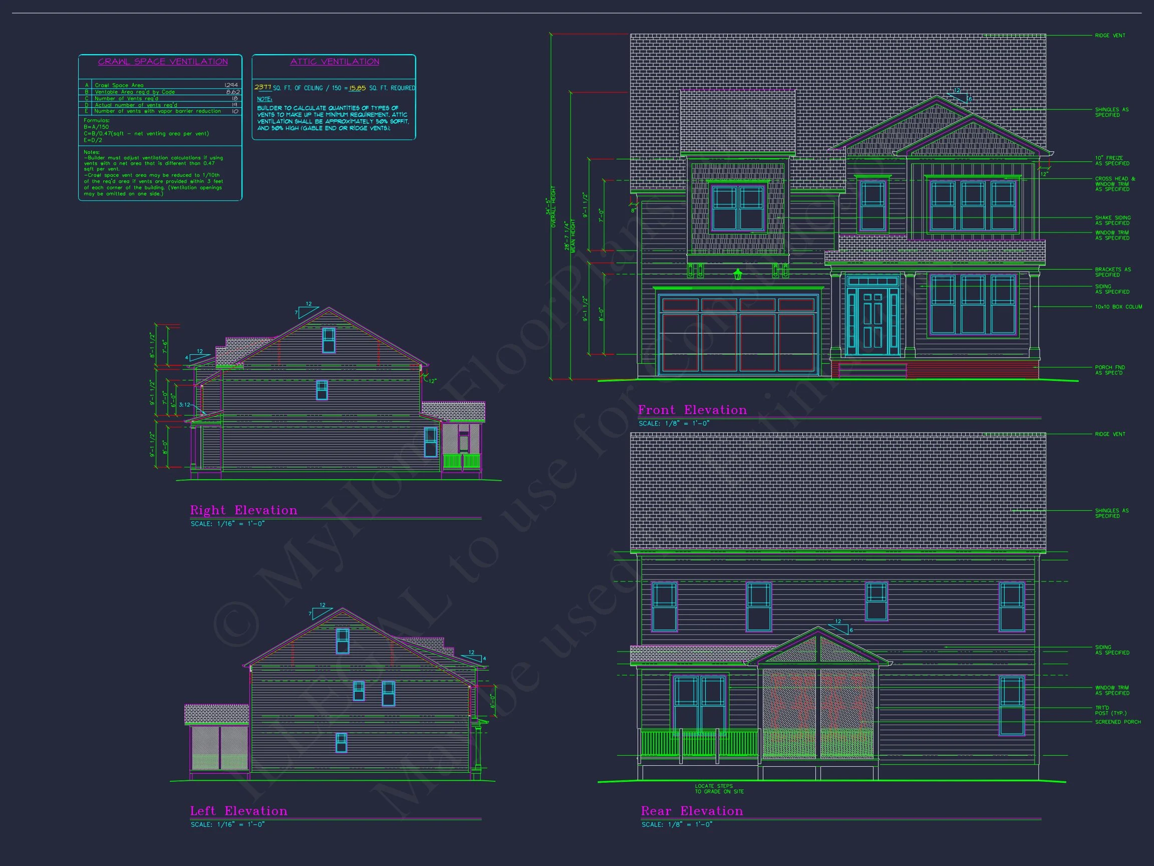14-1055 HOUSE PLAN - Modern Craftsman House Design | Floor Plan & CAD Blueprint 2 Floor Plan & CAD Blueprint