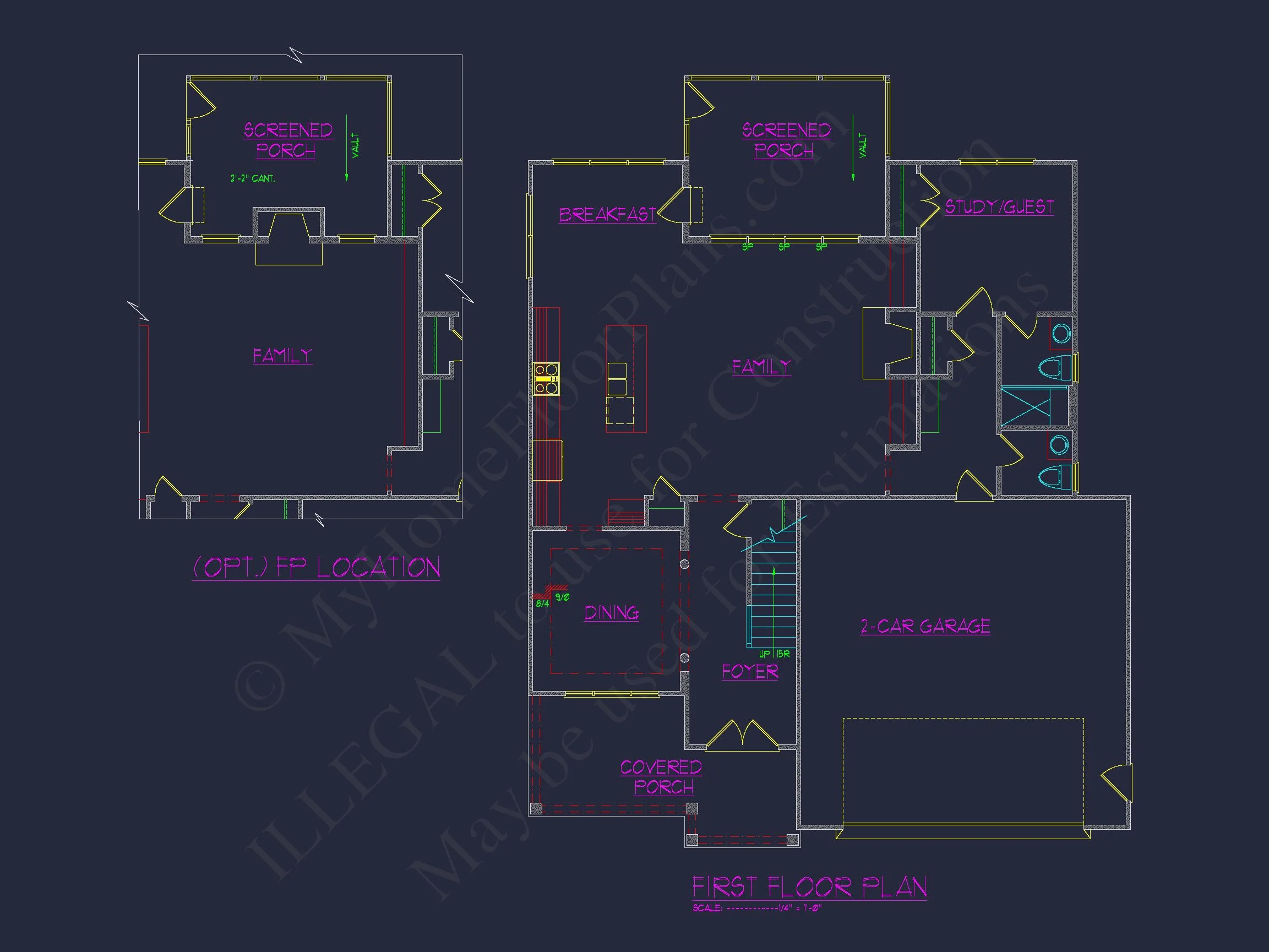 14-1038 HOUSE PLAN - Charming House Blueprints: 2.5 Story Floor Plan Designs in CAD 7 Charming house Blueprints: 2.5 Story Floor Plan Designs in CAD