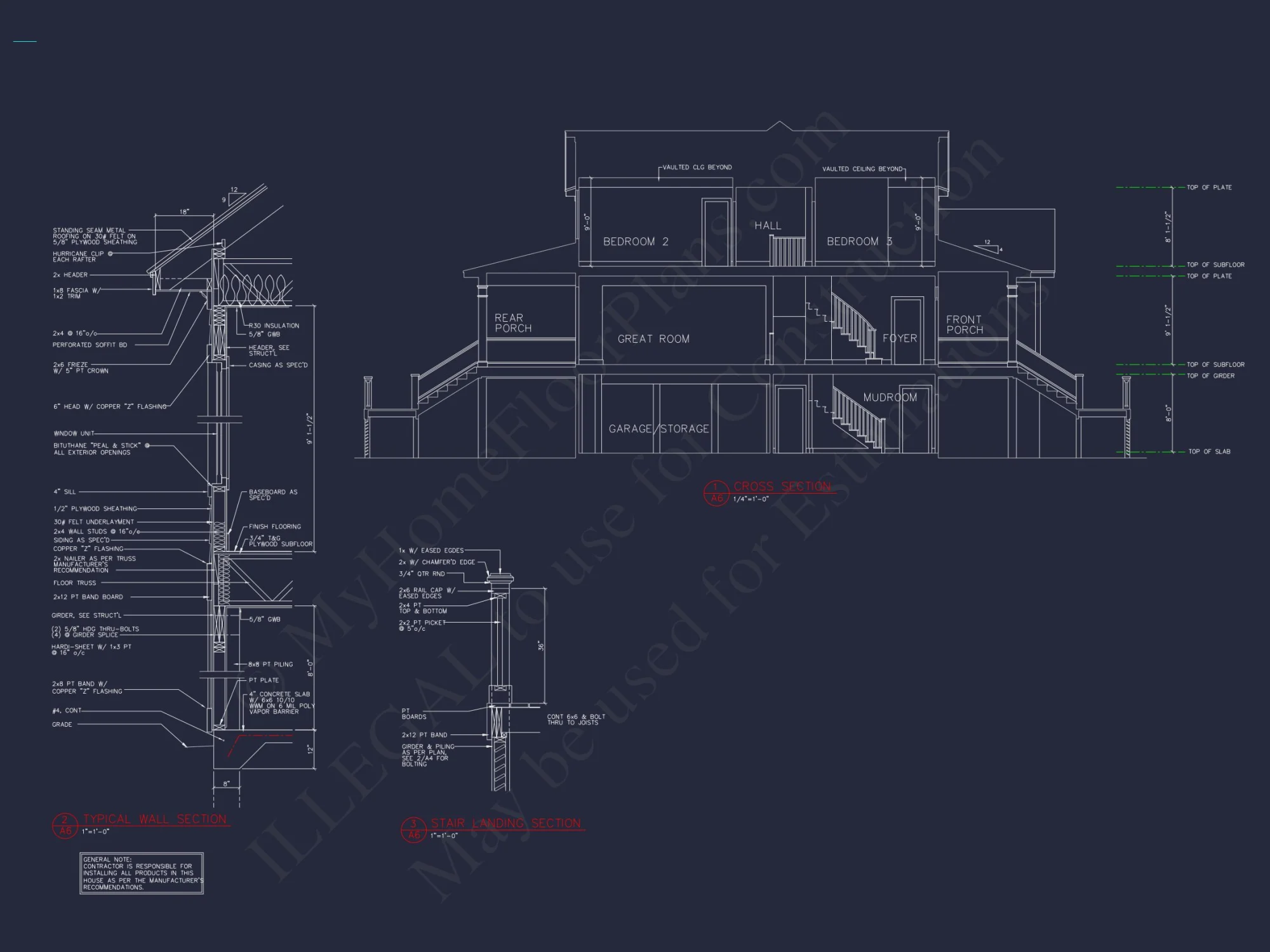 Effortless Coastal Living: house Floor Plan with CAD Designs