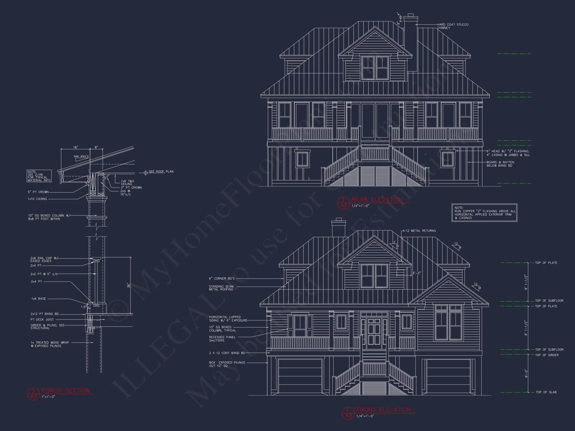 Effortless Coastal Living: house Floor Plan with CAD Designs