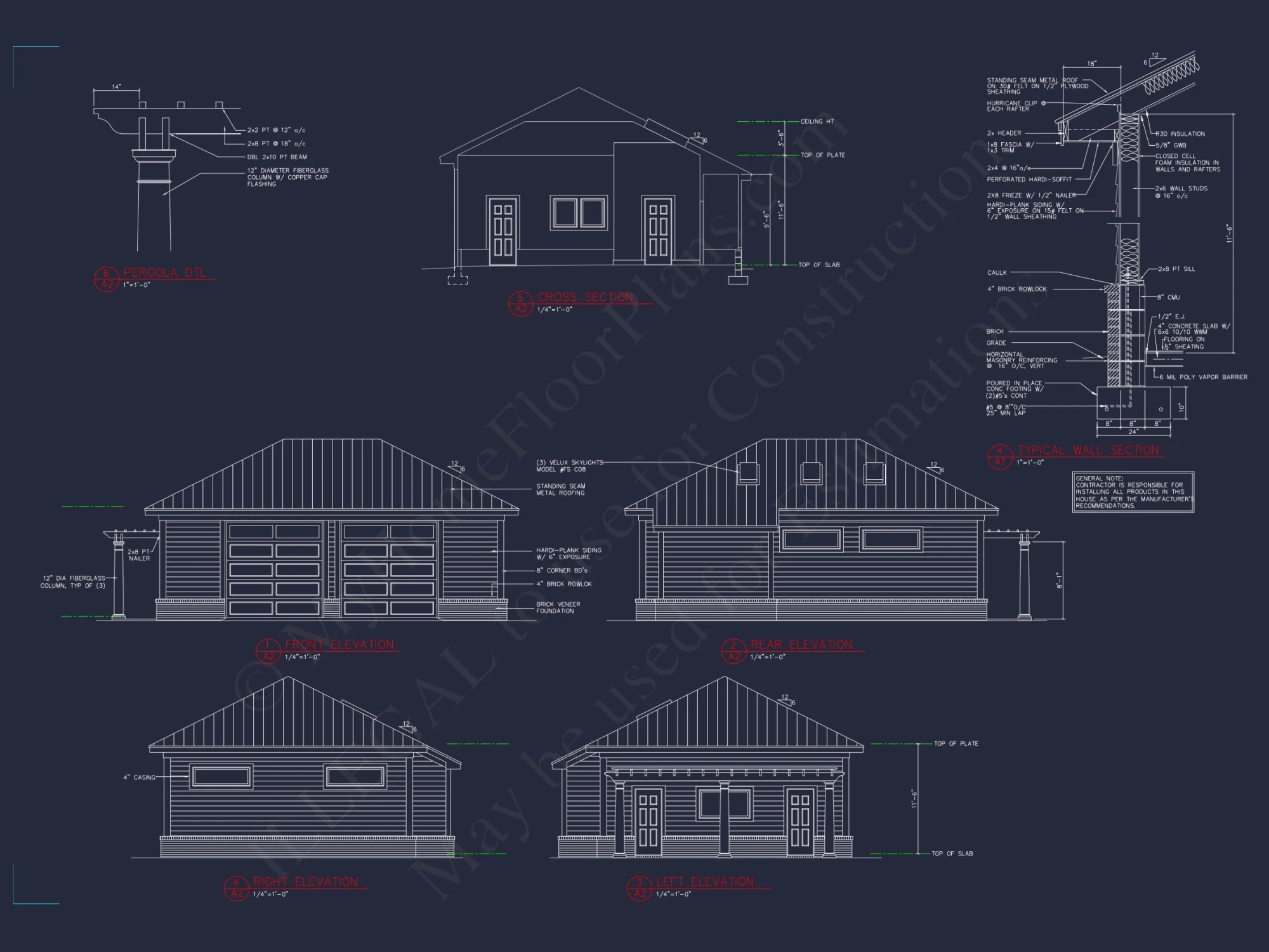 Elegant house Floor Plan CAD Design with 1.5-Story Blueprint