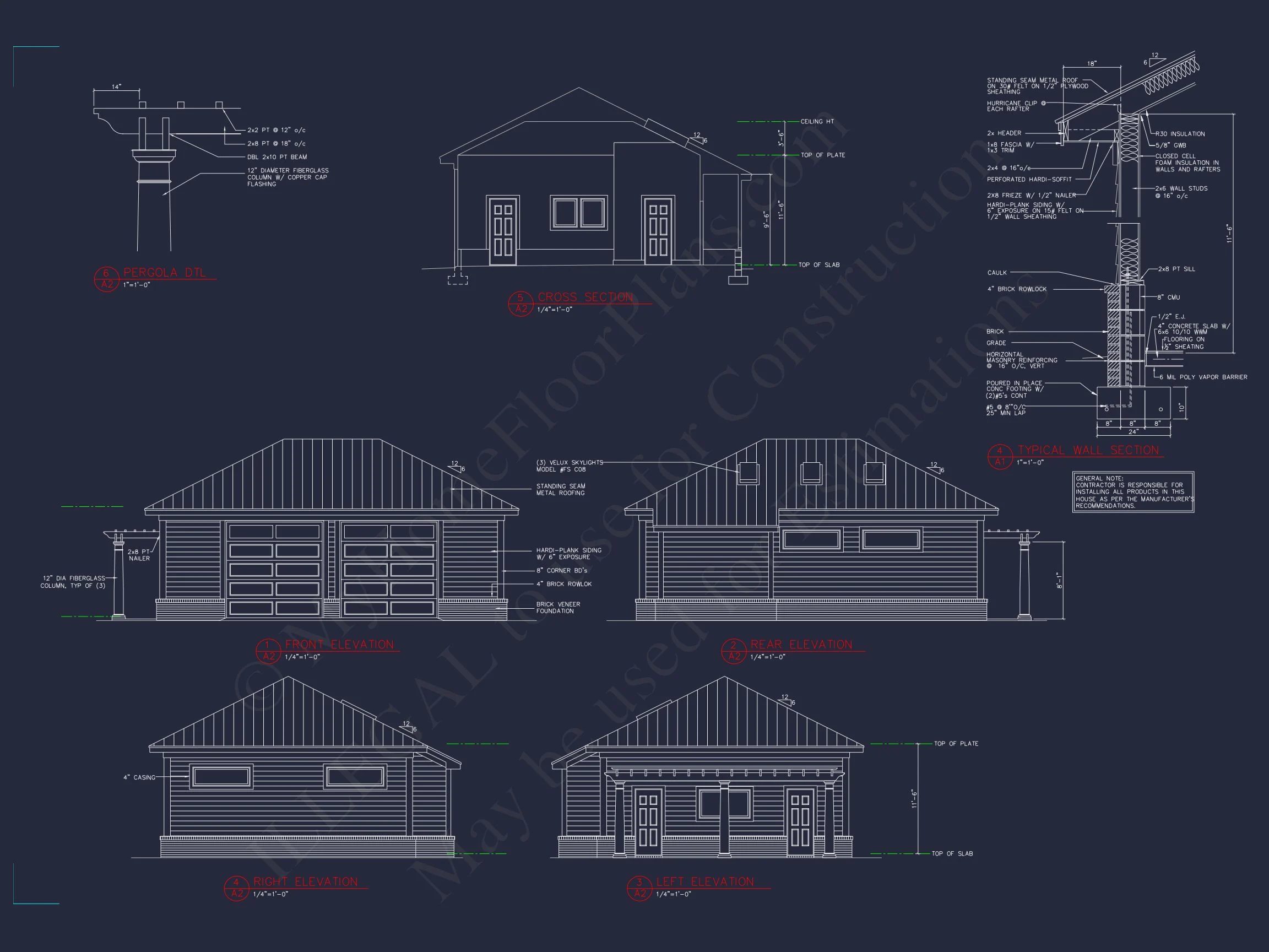 13-2020 HOUSE PLAN - Elegant House Floor Plan CAD Design with 1.5-Story Blueprint 9 Elegant house Floor Plan CAD Design with 1.5-Story Blueprint