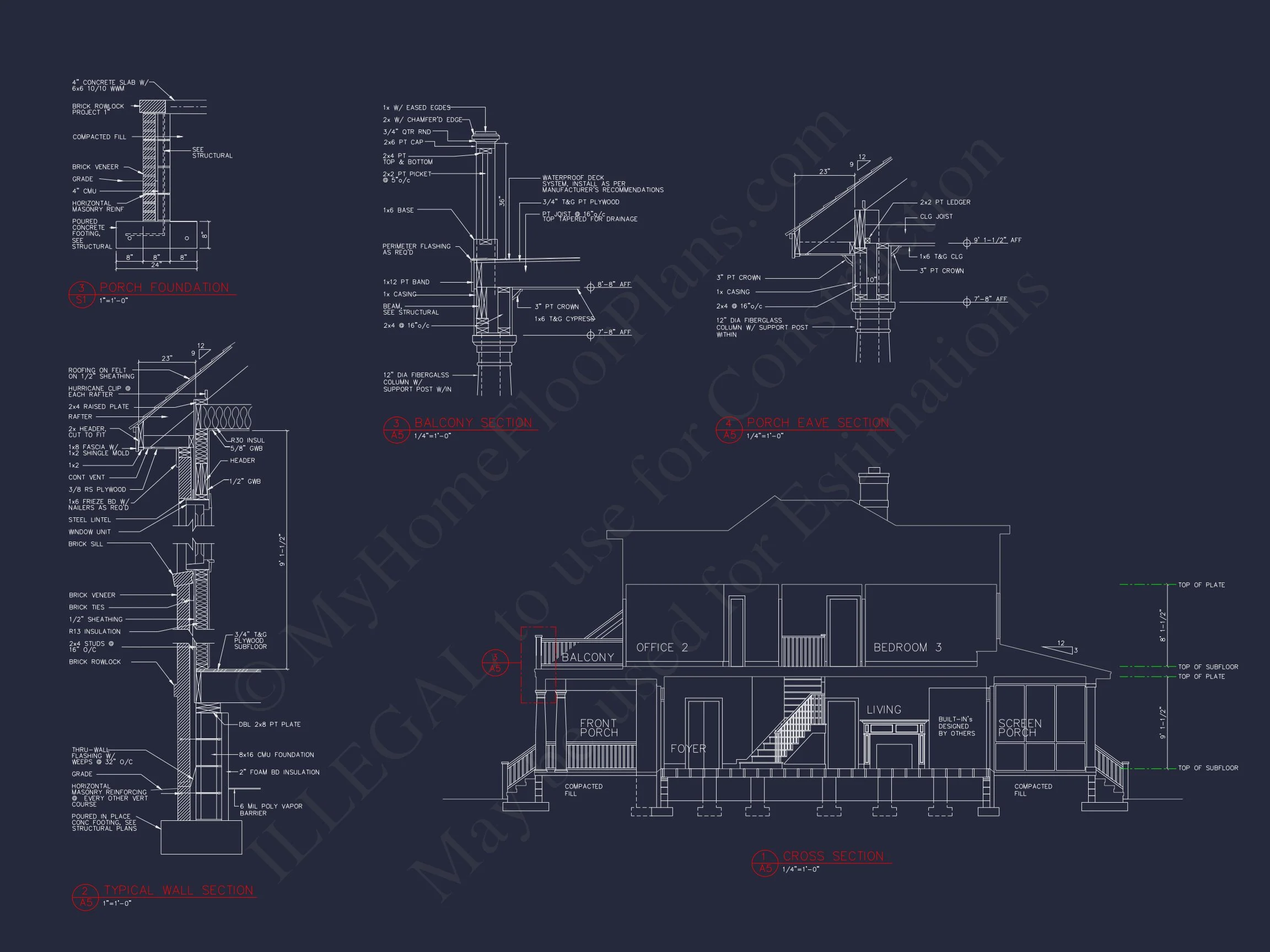 13-2020 HOUSE PLAN - Elegant House Floor Plan CAD Design with 1.5-Story Blueprint 8 Elegant house Floor Plan CAD Design with 1.5-Story Blueprint