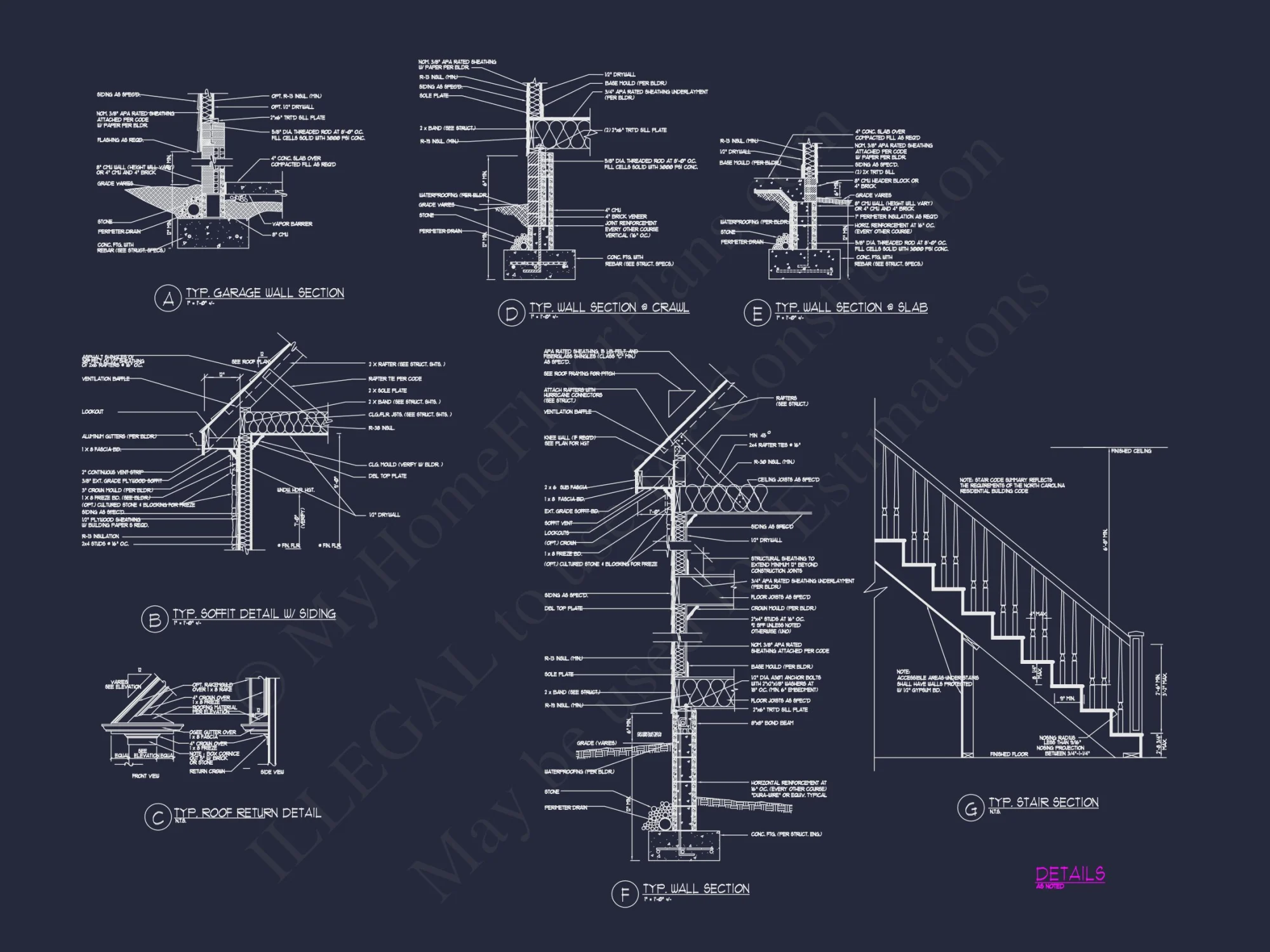 Detailed house Plan Blueprint with Traditional Architecture