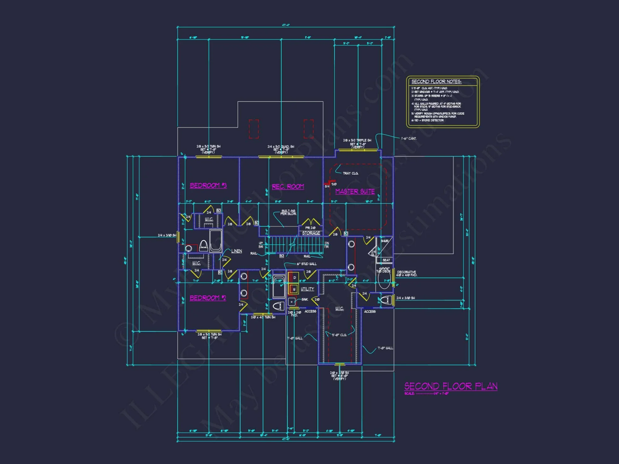 Detailed house Plan Blueprint with Traditional Architecture