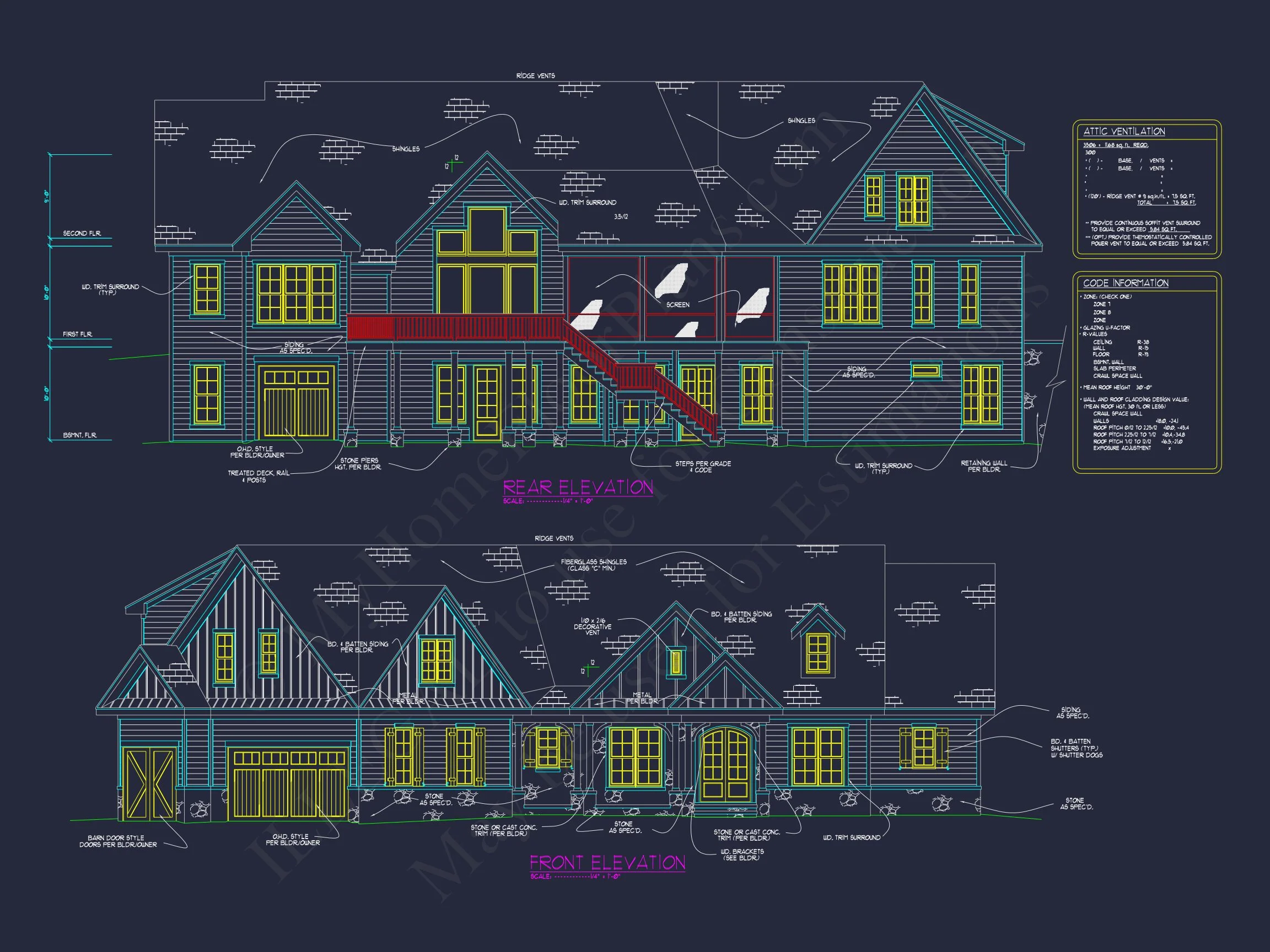 13-1934 HOUSE PLAN - Stunning Craftsman House Design with 3 Floors and CAD Plan 51 Stunning Craftsman house Design with 3 Floors and CAD Plan