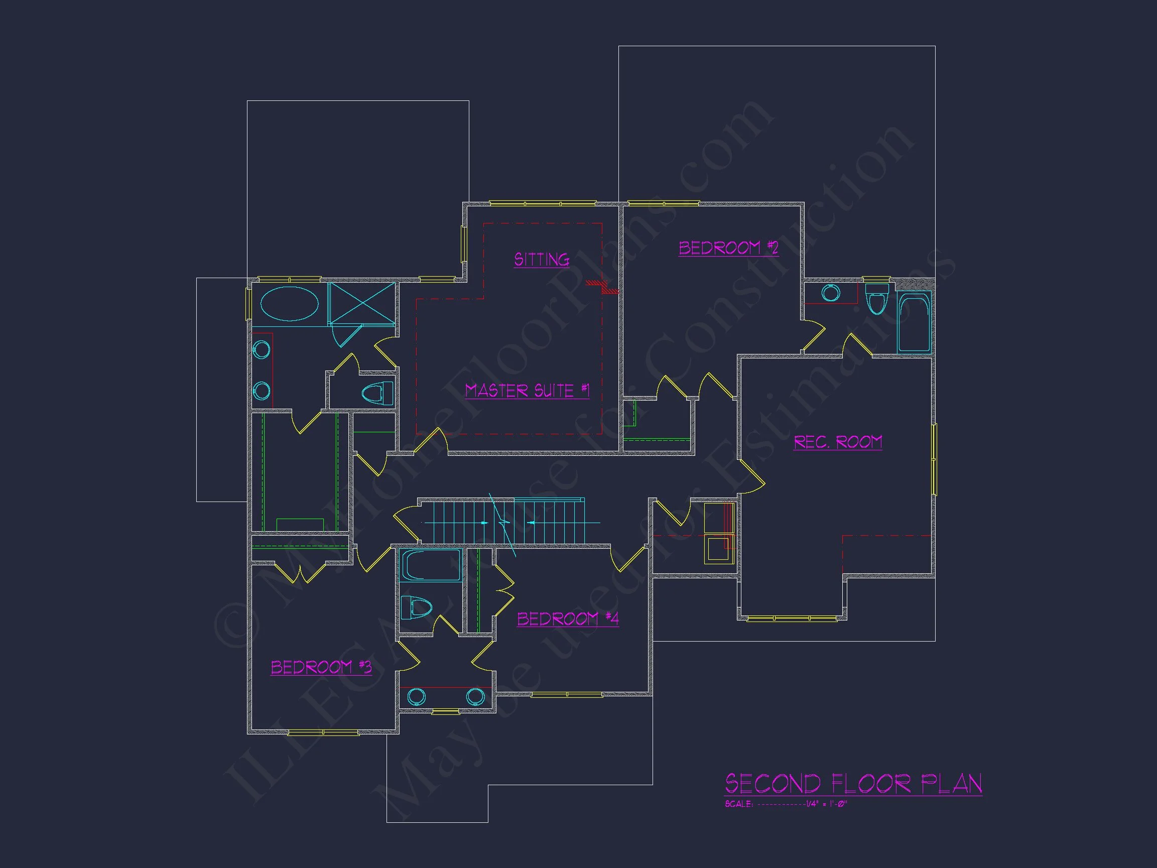 13-1923 HOUSE PLAN - Beautiful House Plan with 2.5 Floors, CAD Designs & Blueprint 7 Beautiful house Plan with 2.5 Floors, CAD Designs & Blueprint