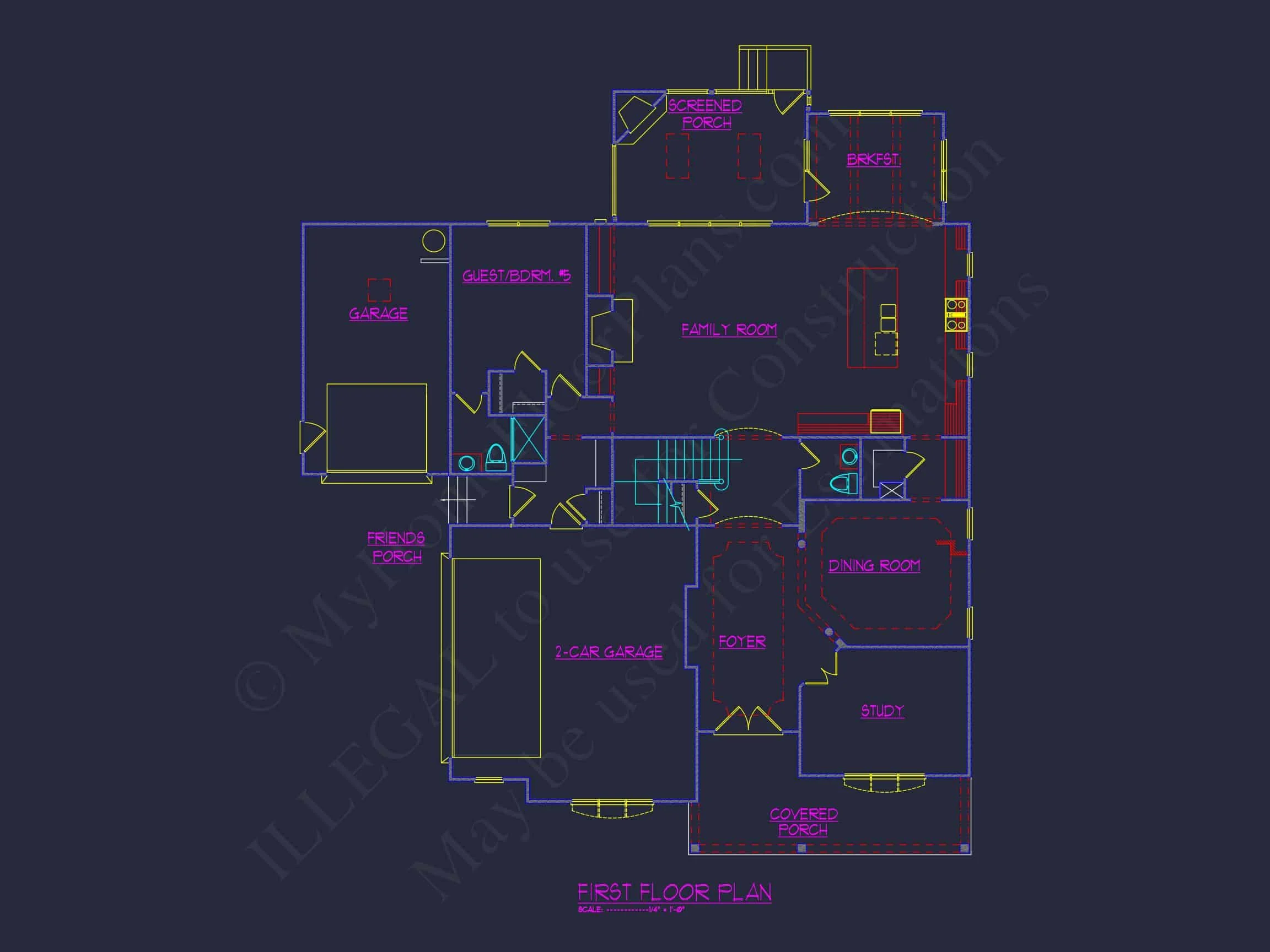 13-1893 HOUSE PLAN - Elegant House Plan with CAD Floor Plan & Traditional Design 6 Elegant house Plan with CAD Floor Plan & Traditional Design
